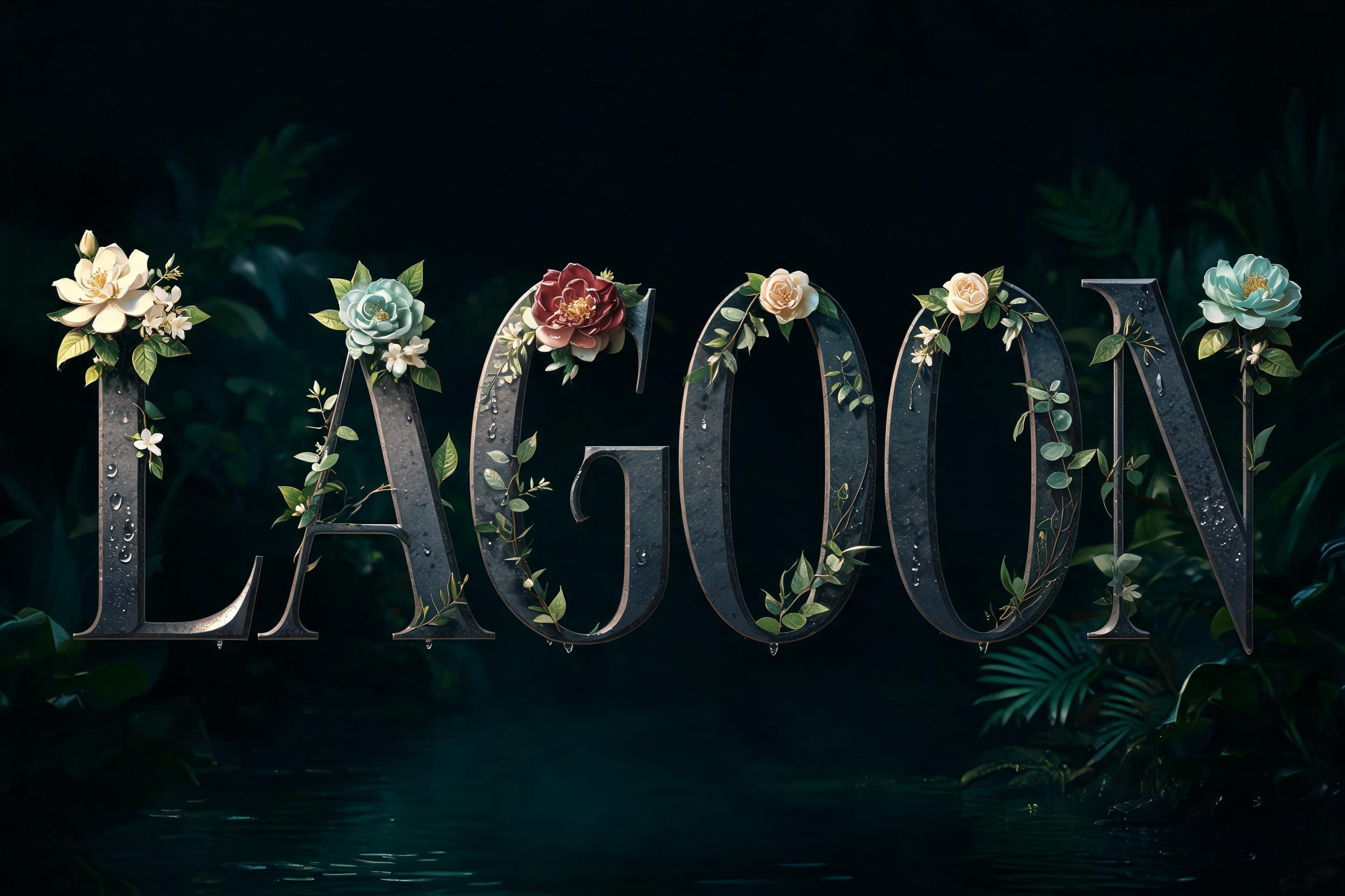 "LAGOON" — Floral | AI Text Effect Generator