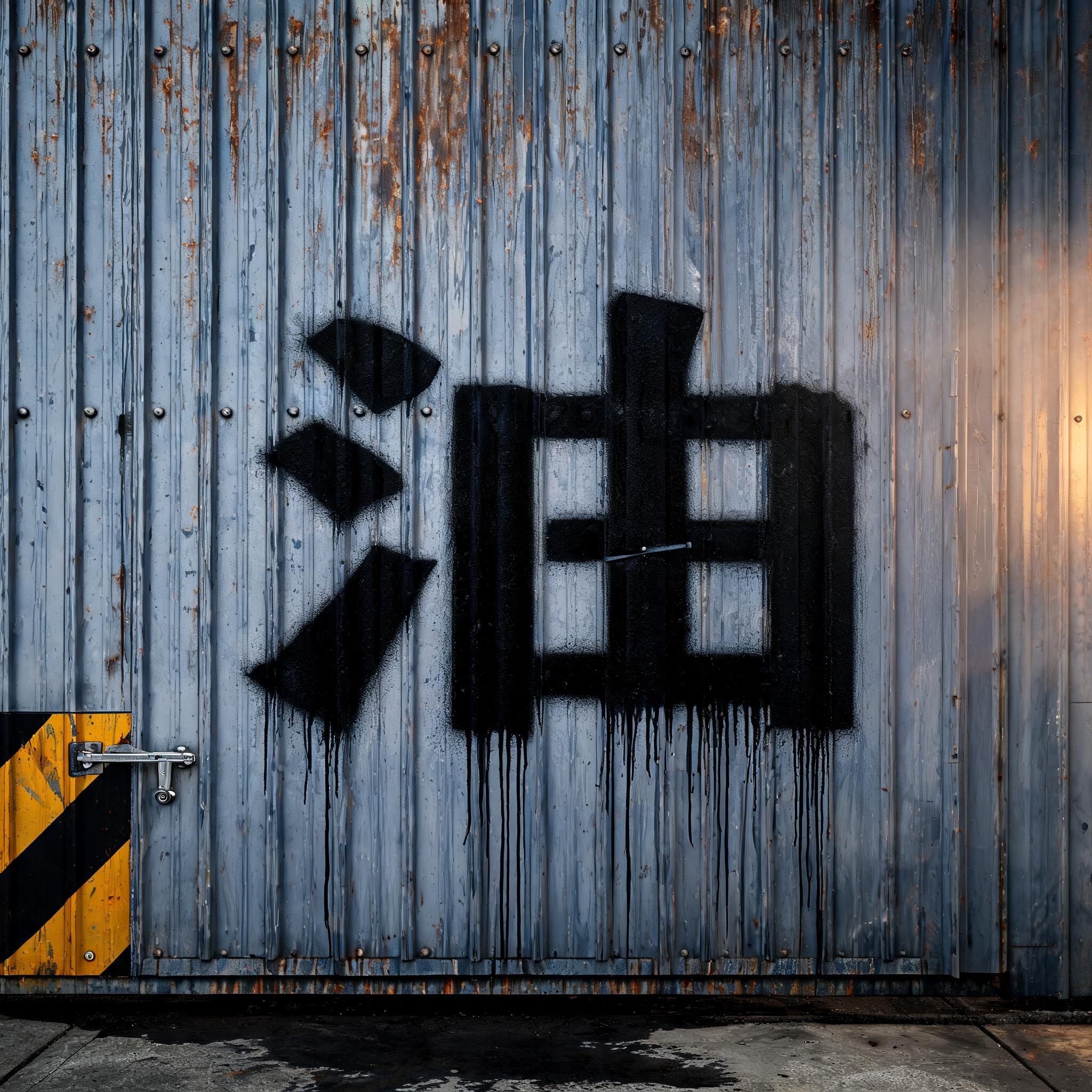 "油" — Stencil | AI Text Effect Generator