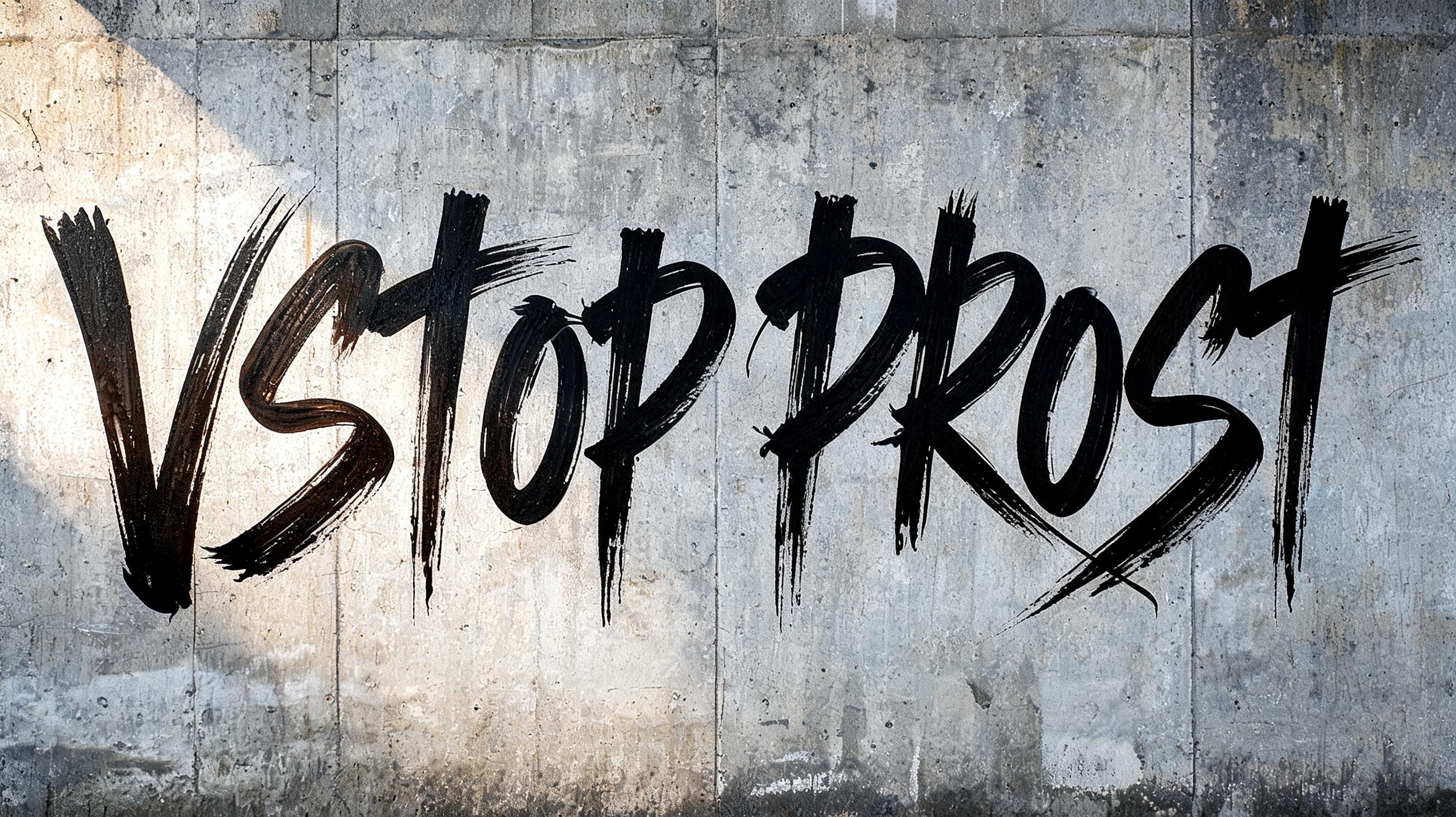 "VSTOP PROST" — Brush Stroke | AI Text Effect Generator