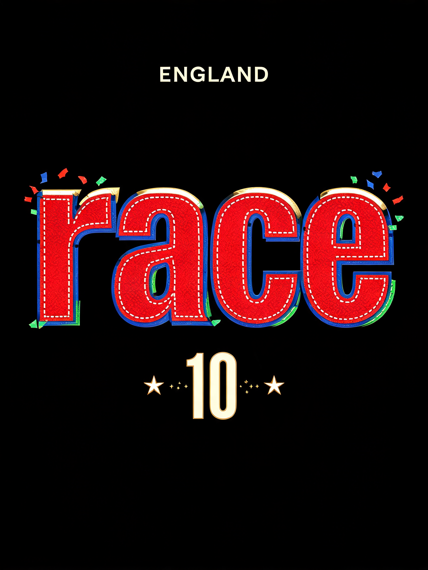 "race
ENGLAND
10" — Sports Football | AI Text Effect Generator