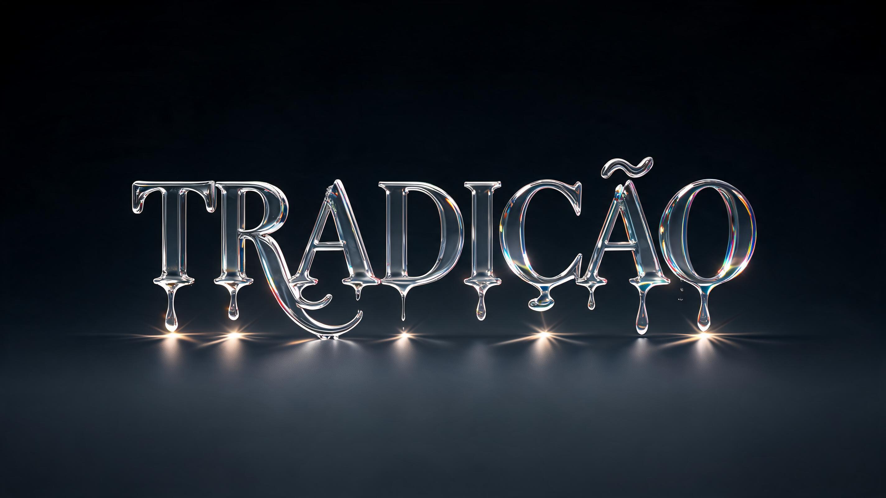 "TRADIÇÃO" — Glass | AI Text Effect Generator