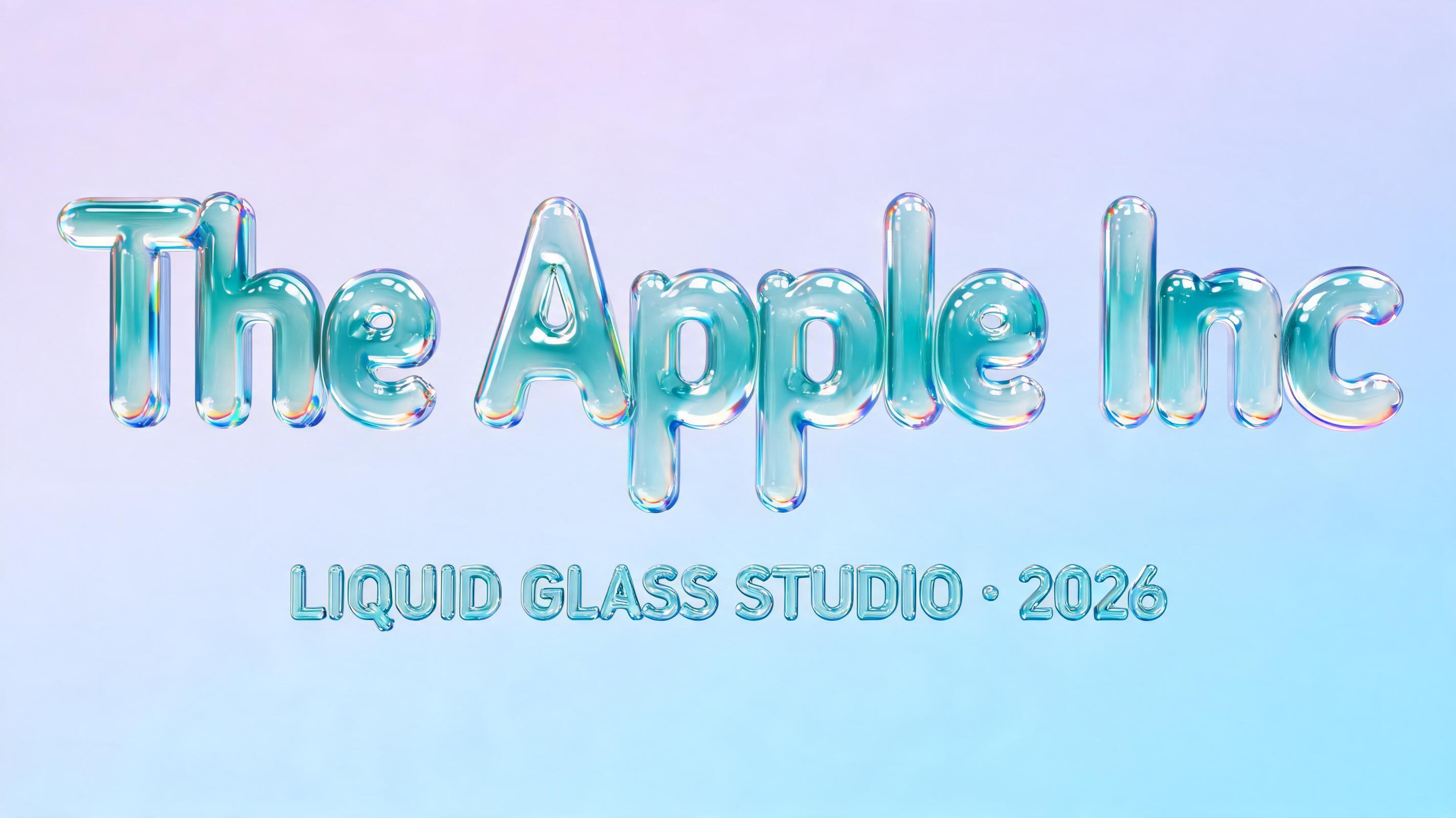 "The Apple Inc" — Glass Liquid | AI Text Effect Generator
