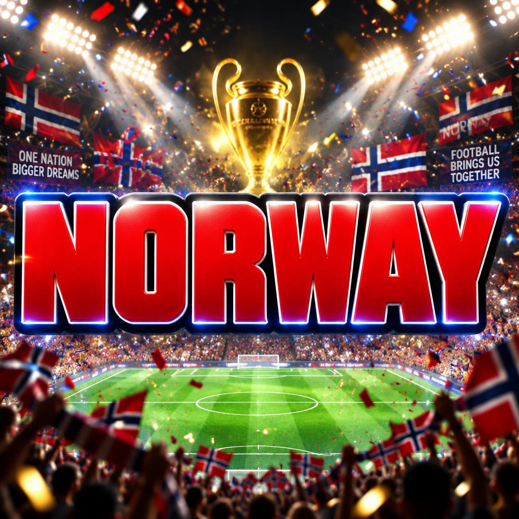 "NORWAY" — Sports Football | AI Text Effect Generator