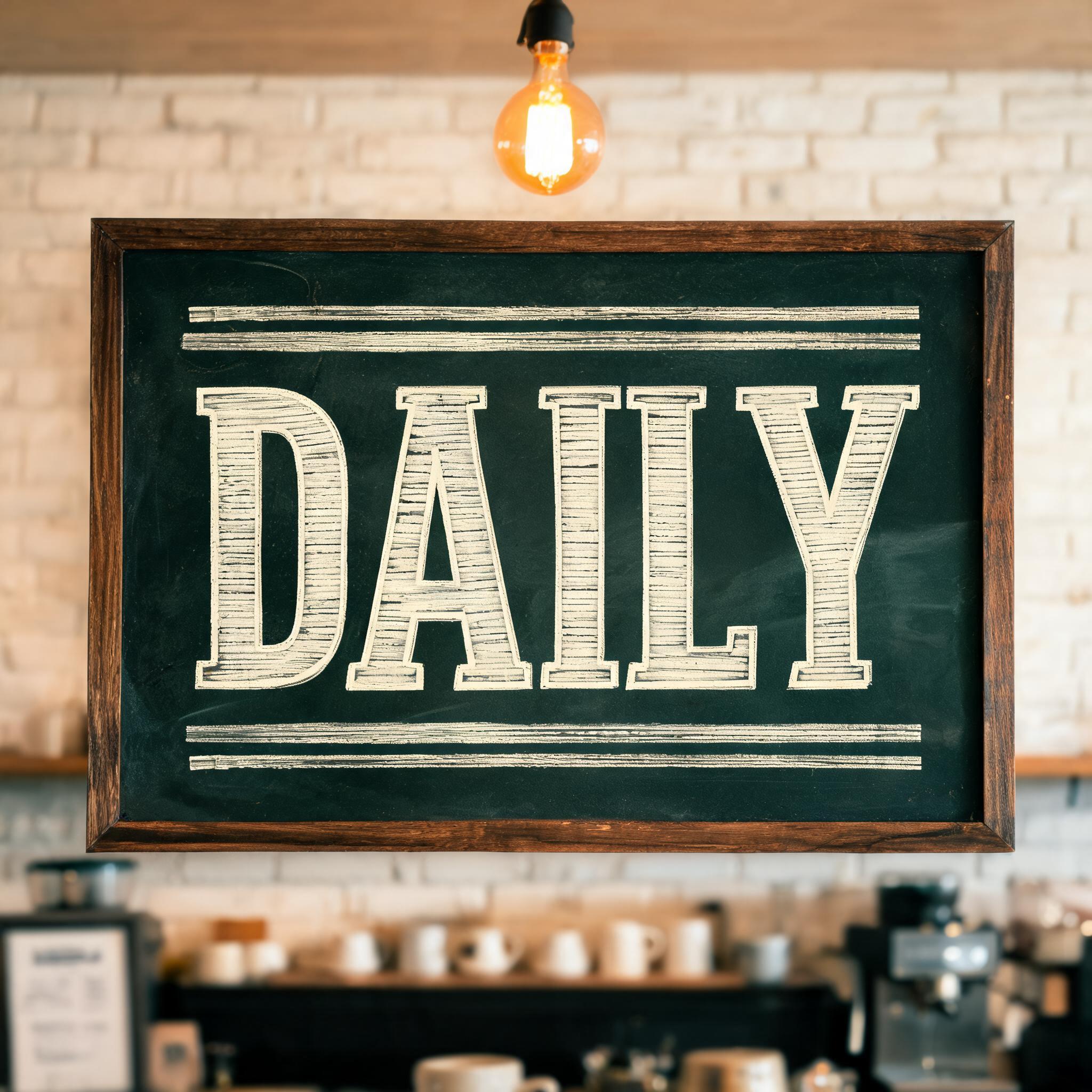 "DAILY" — Chalk | AI Text Effect Generator