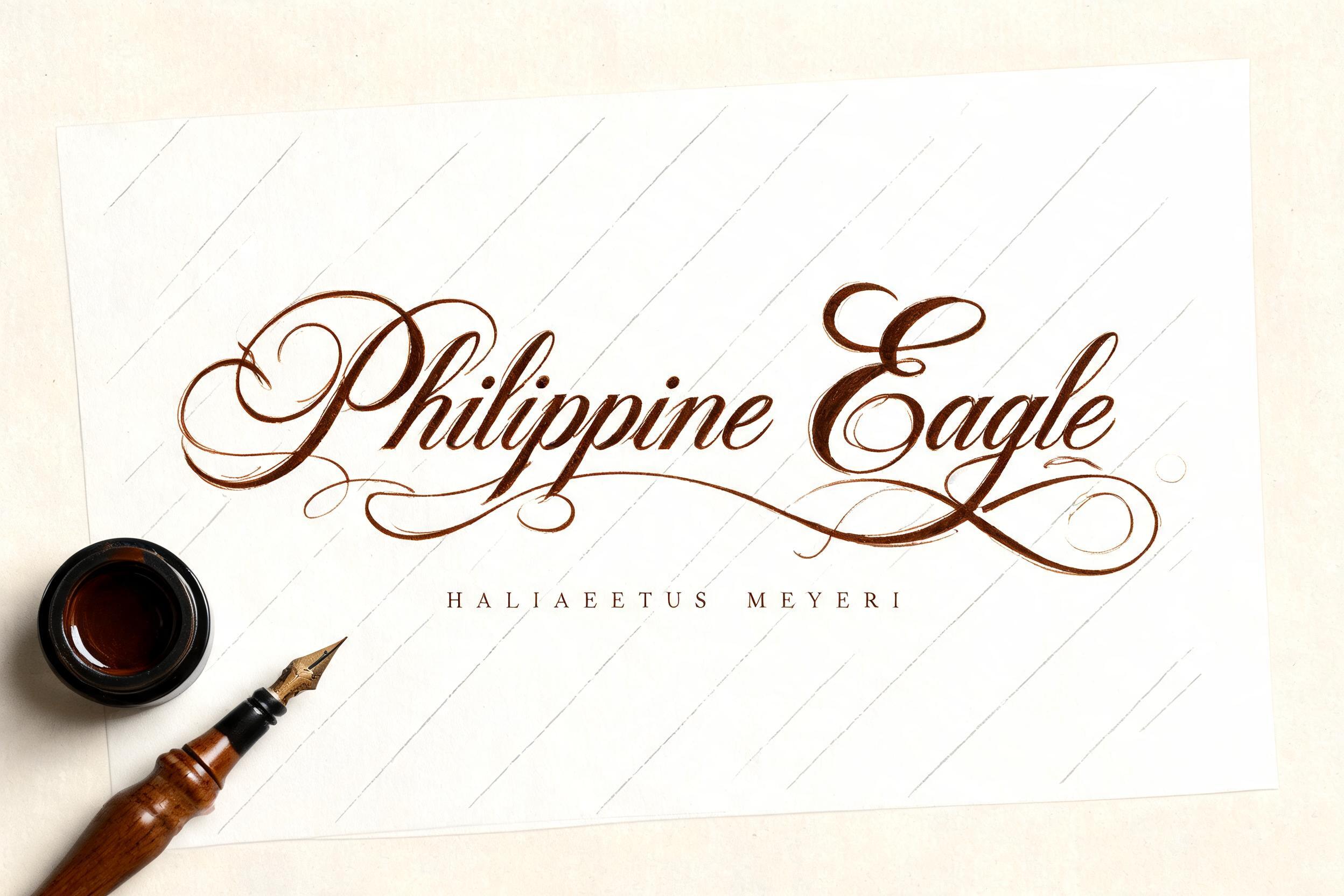 "Philippine Eagle" — Cursive Calligraphy | AI Text Effect Generator