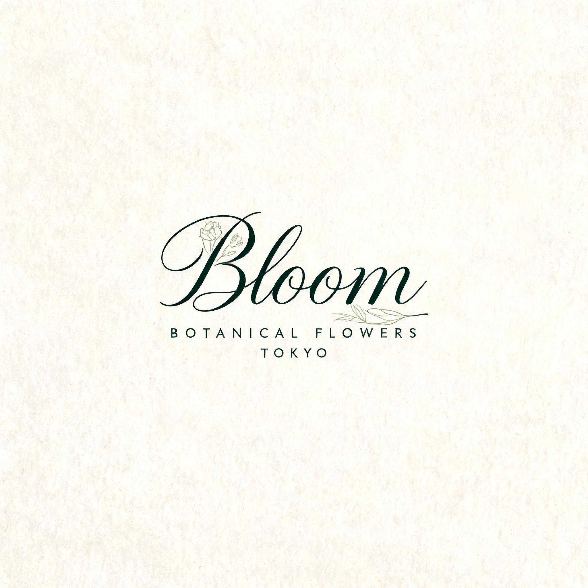 "Bloom
BOTANICAL FLOWERS
TOKYO" — Cursive text effect