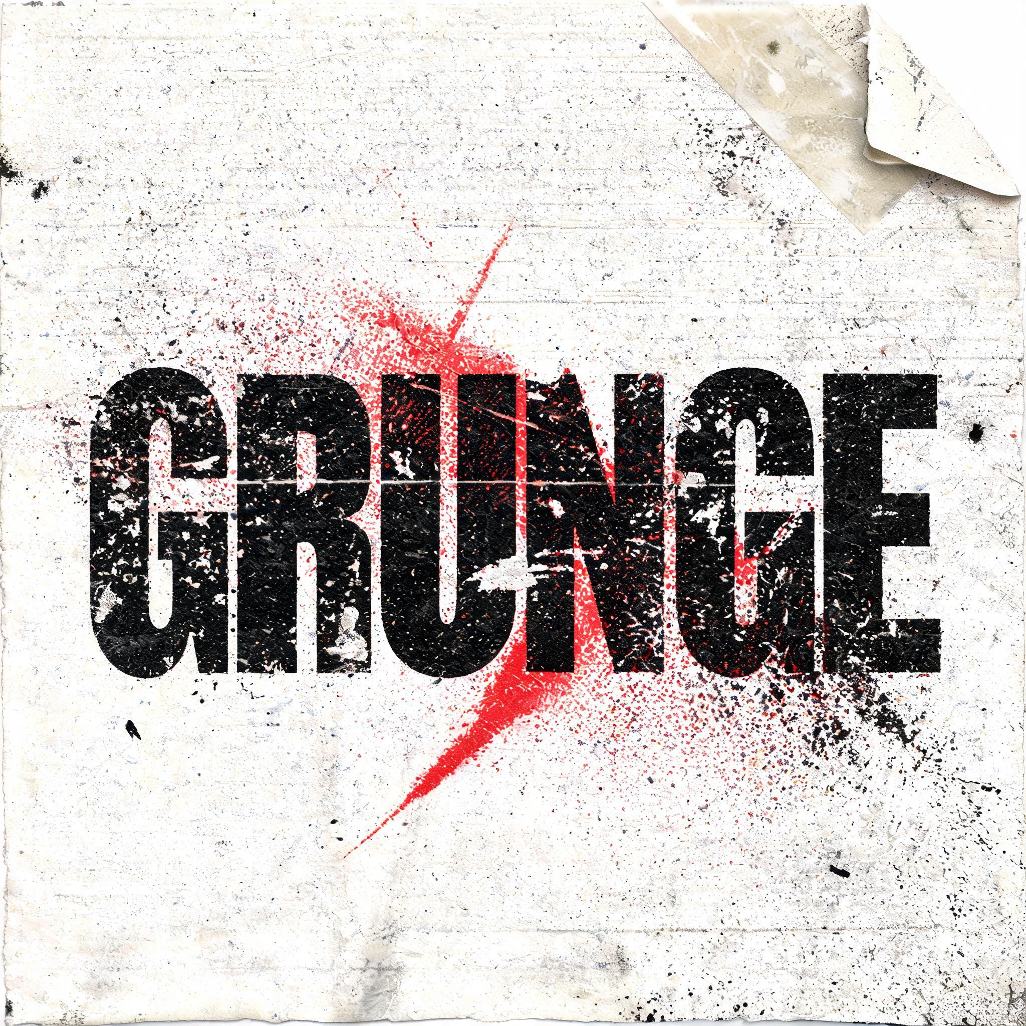 "GRUNGE" — Grunge text effect