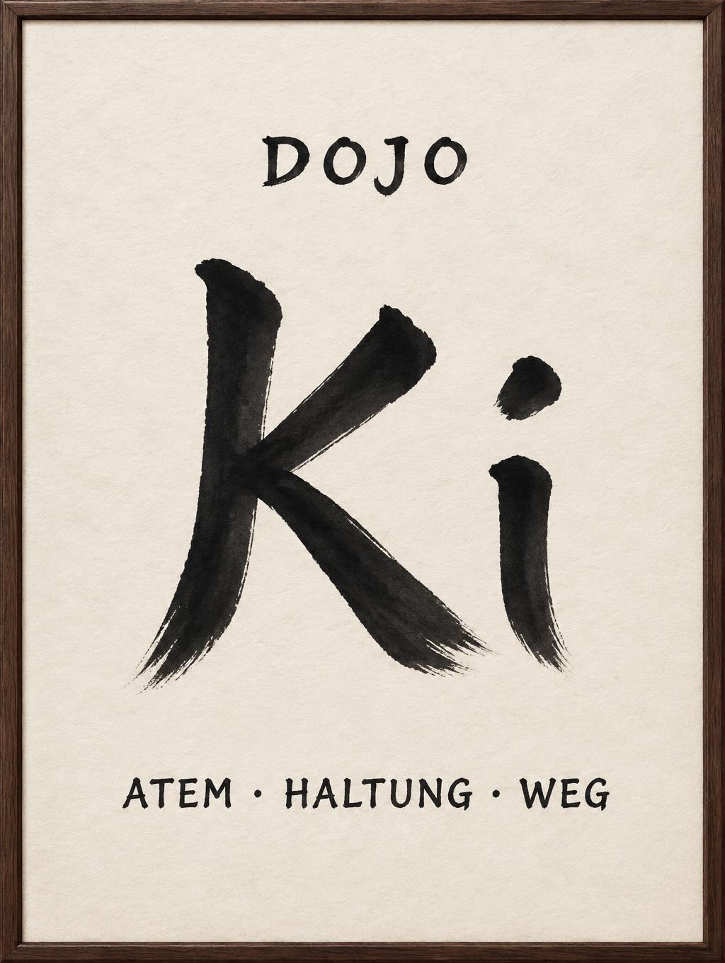 "Ki
DOJO
ATEM · HALTUNG · WEG" — Brush Japanese Ink | AI Text Effect Generator