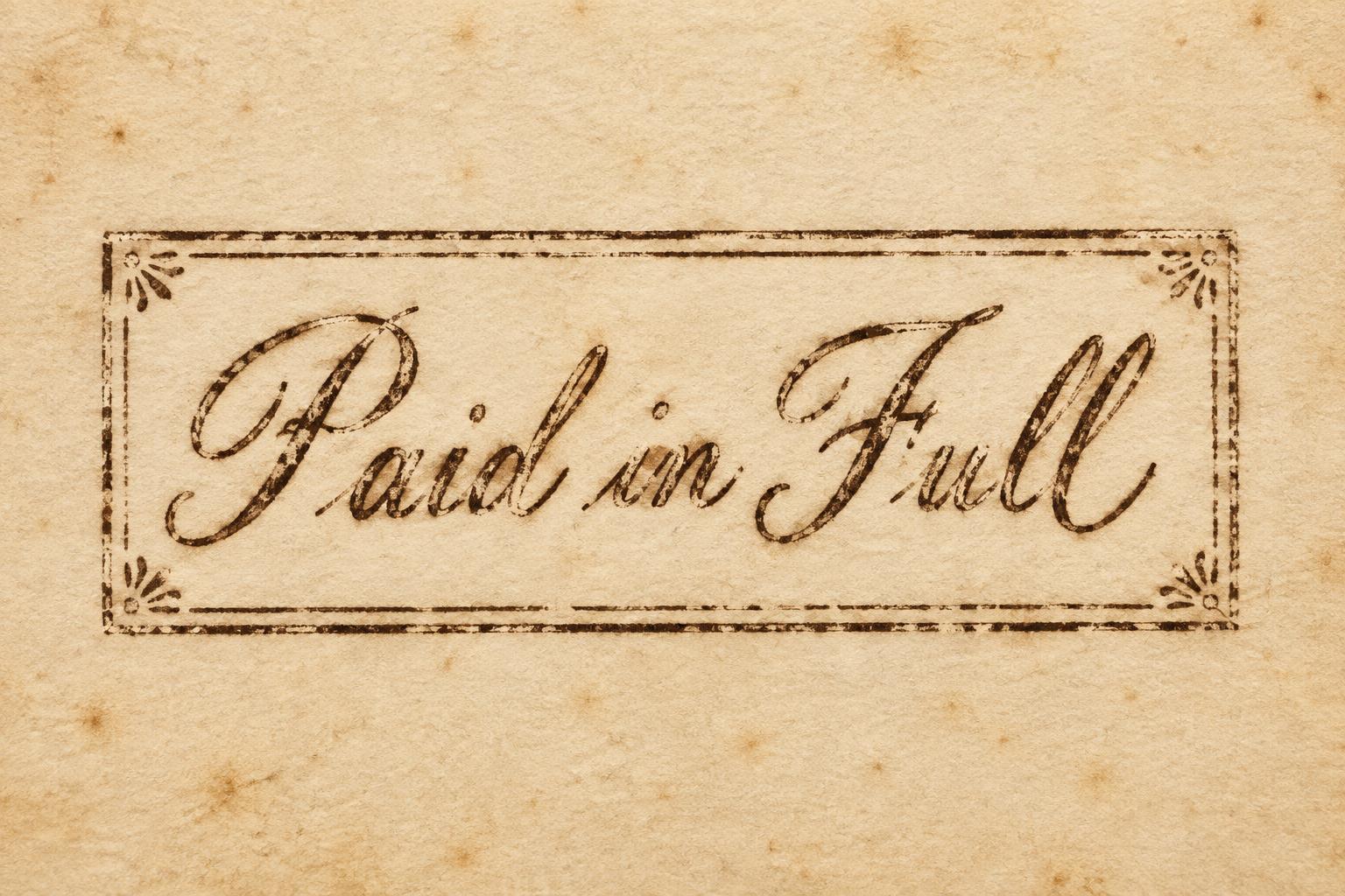 "Paid in Full" — Vintage | AI Text Effect Generator
