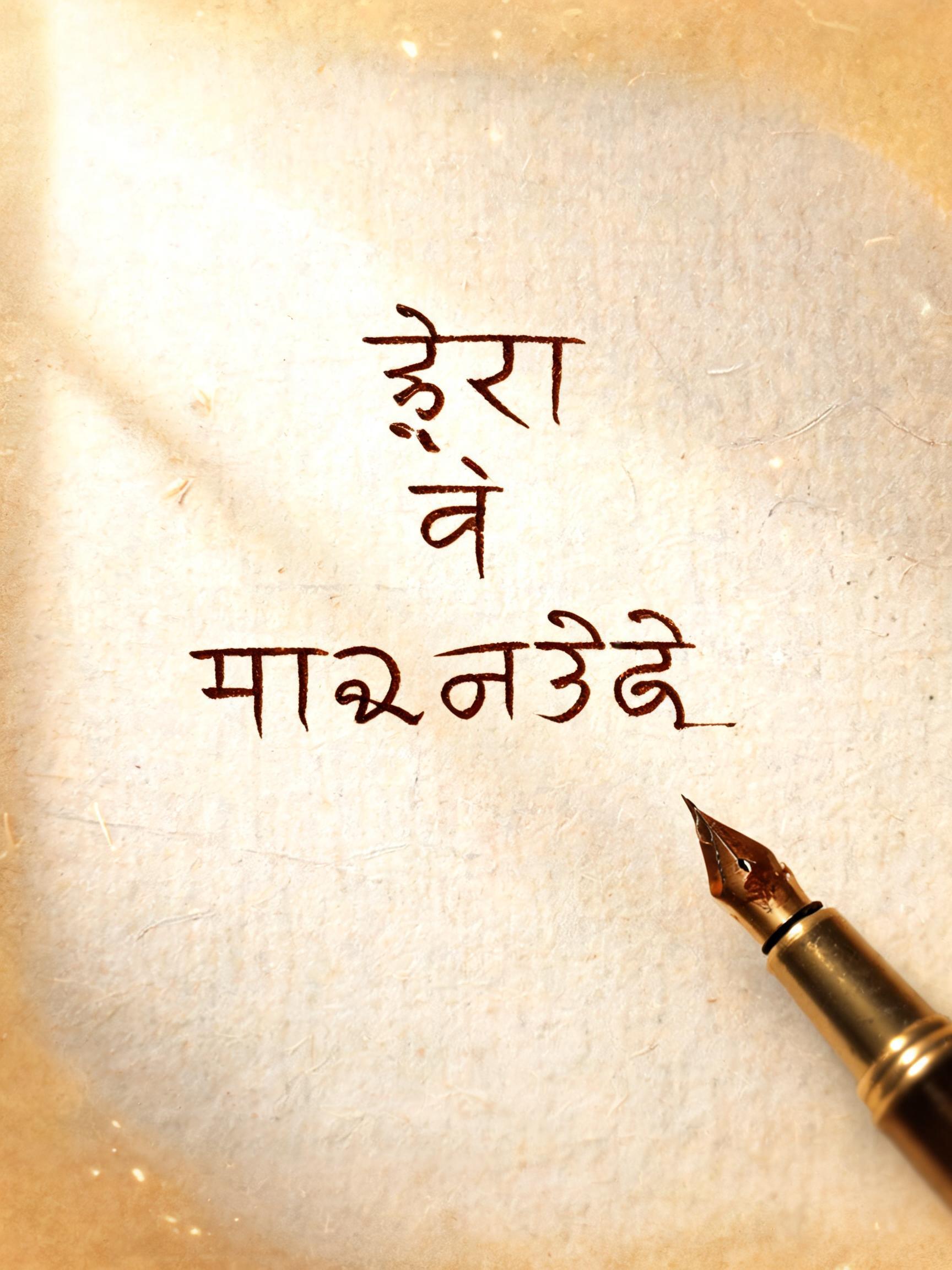 "इरा 
चे 
पाऊलउंडे" — Handwritten Script | AI Text Effect Generator