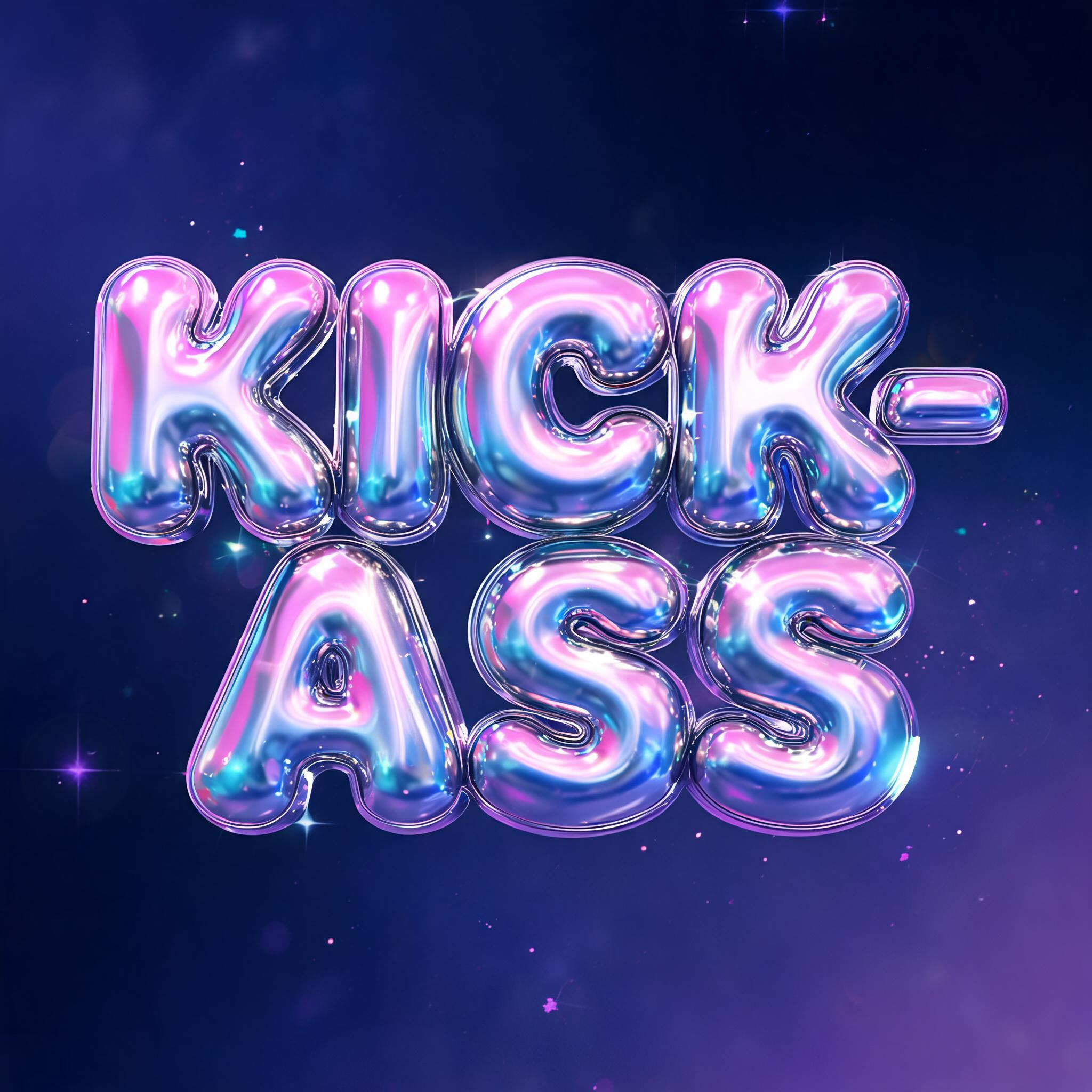 "KICK-ASS" — Y2k | AI Text Effect Generator