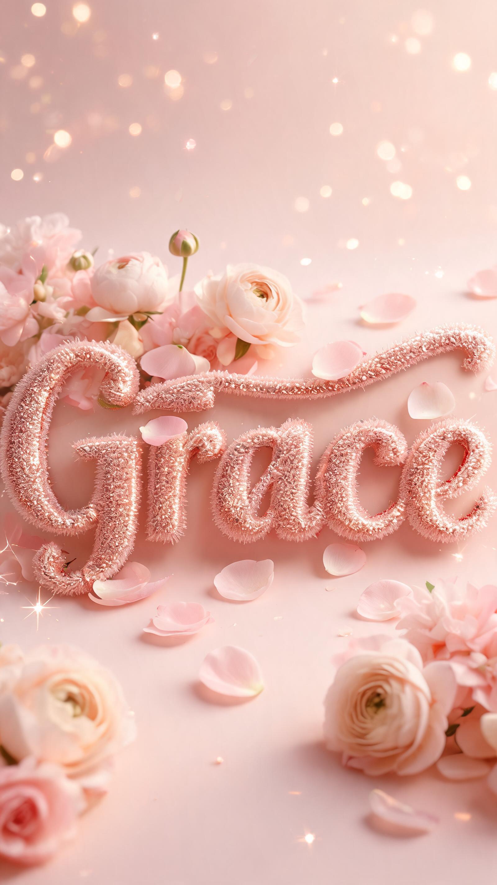 "Grace" — Romantic Her text effect