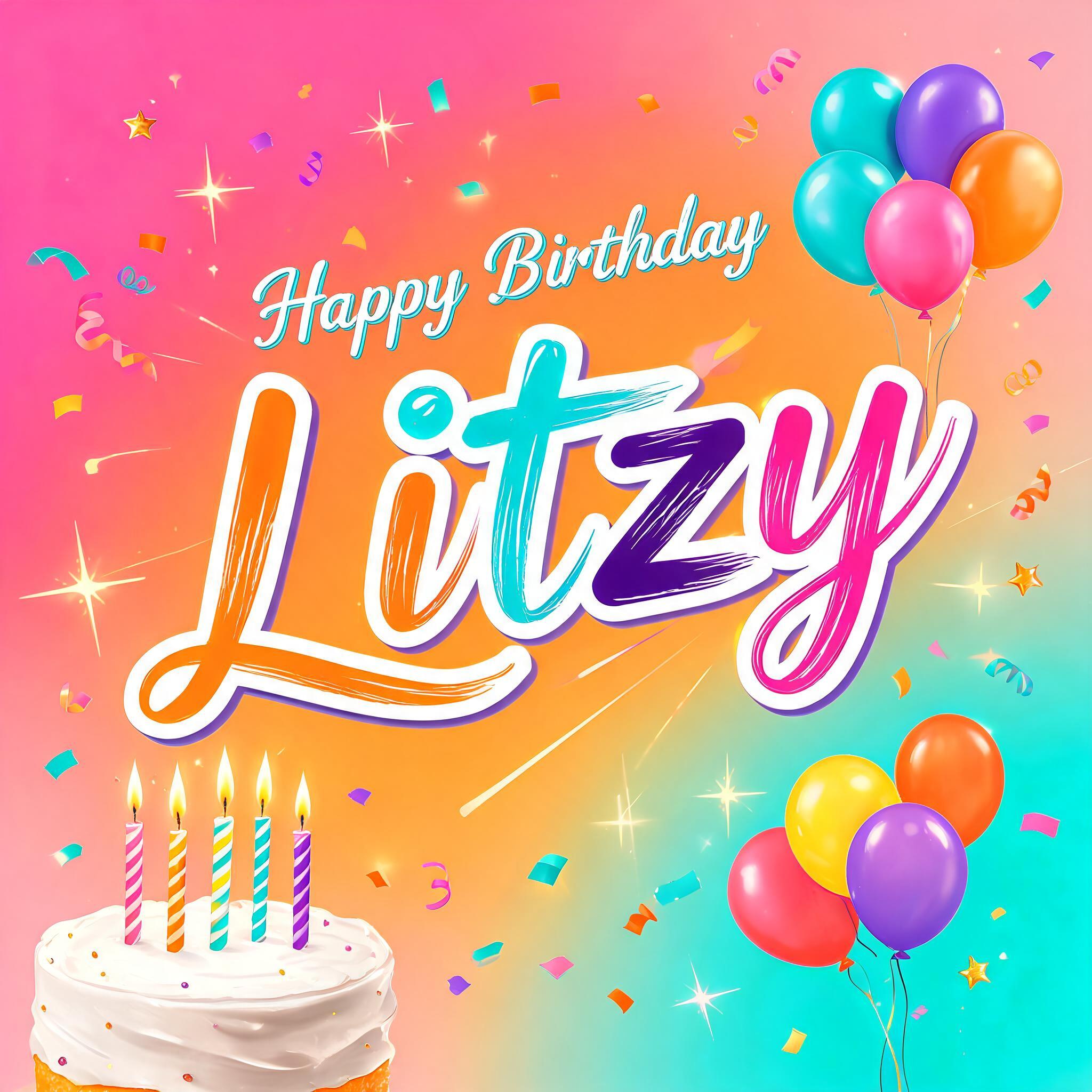 "Litzy
Happy Birthday" — Birthday | AI Text Effect Generator