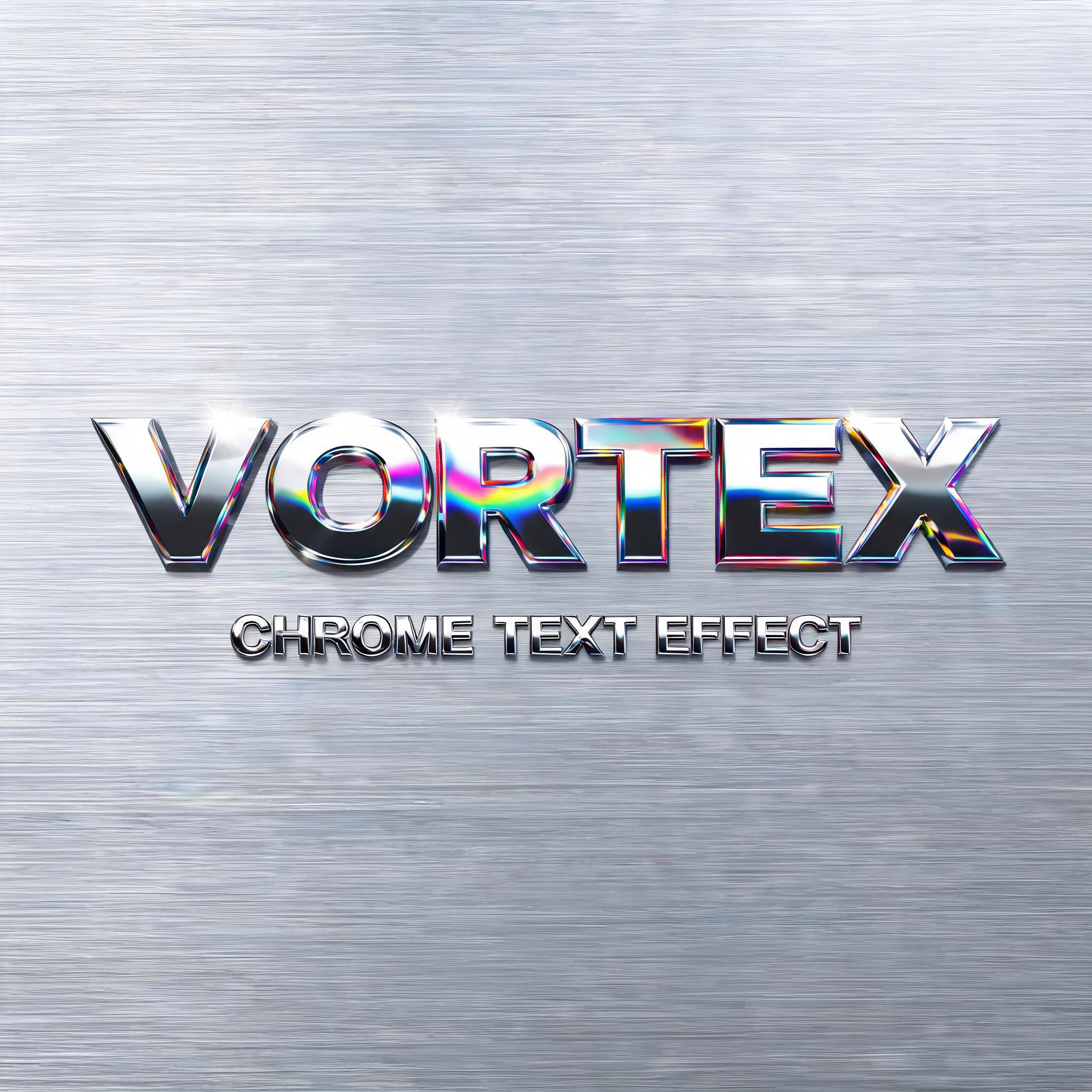 "VORTEX
CHROME TEXT EFFECT" — Y2k Chrome | AI Text Effect Generator