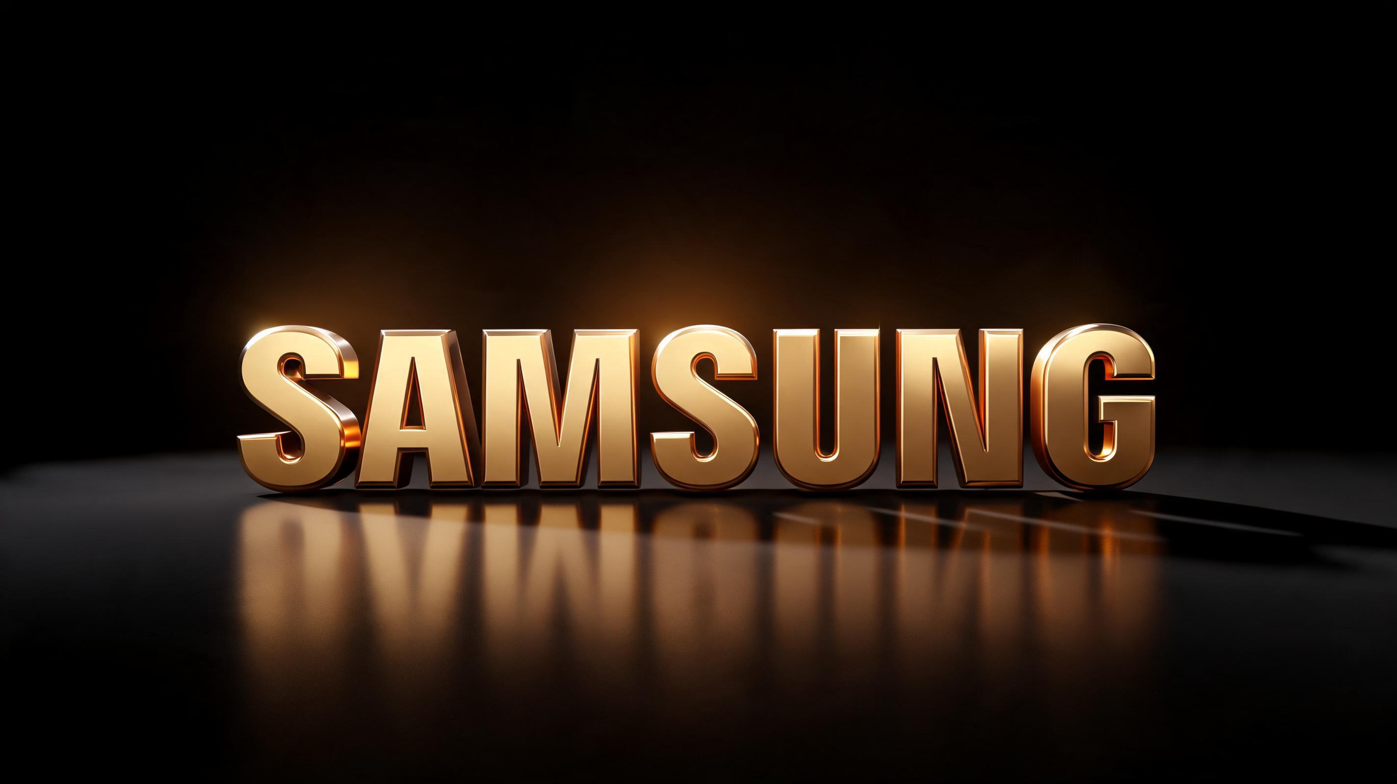 "SAMSUNG" — 3d Bold Gold | AI Text Effect Generator