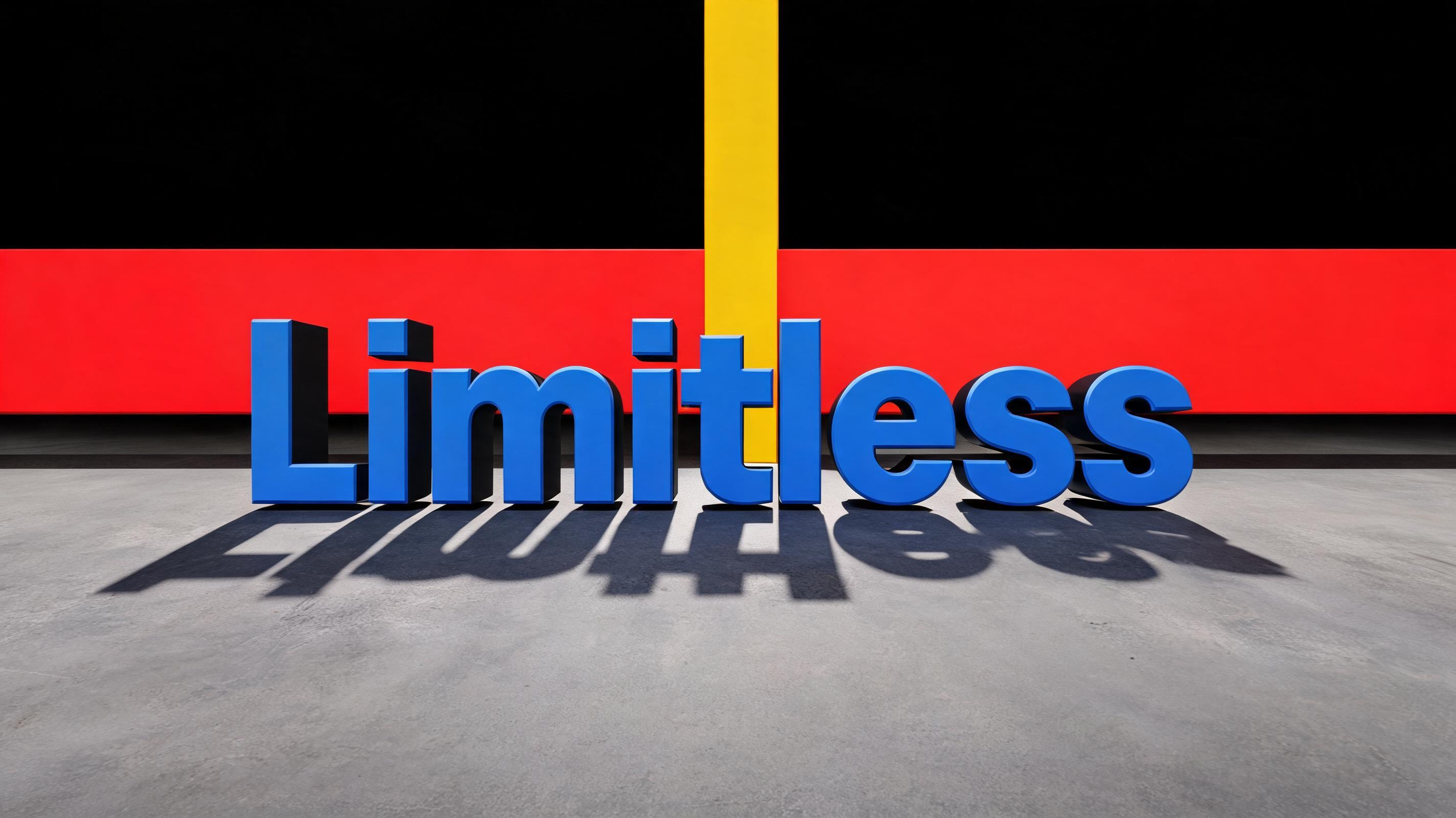 "Limitless" — Geometric | AI Text Effect Generator