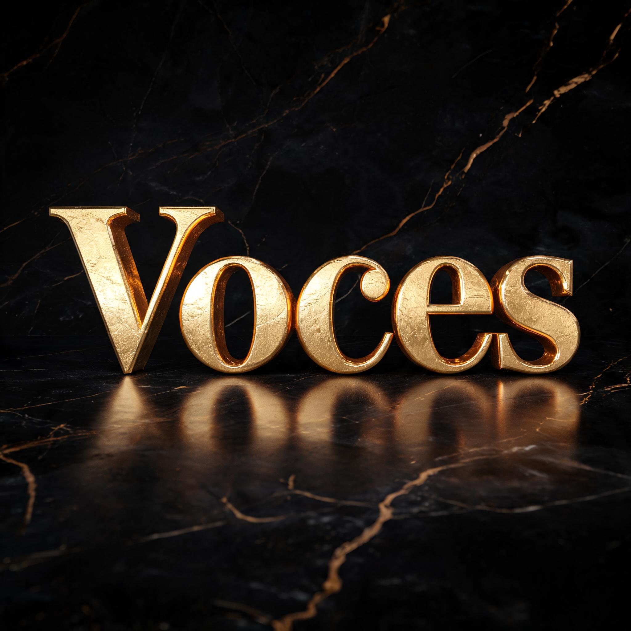 "Voces" — Luxury Gold | AI Text Effect Generator
