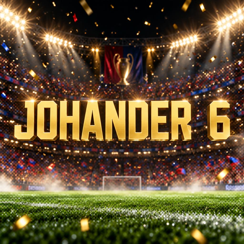 "Johander  6" — Sports Football | AI Text Effect Generator
