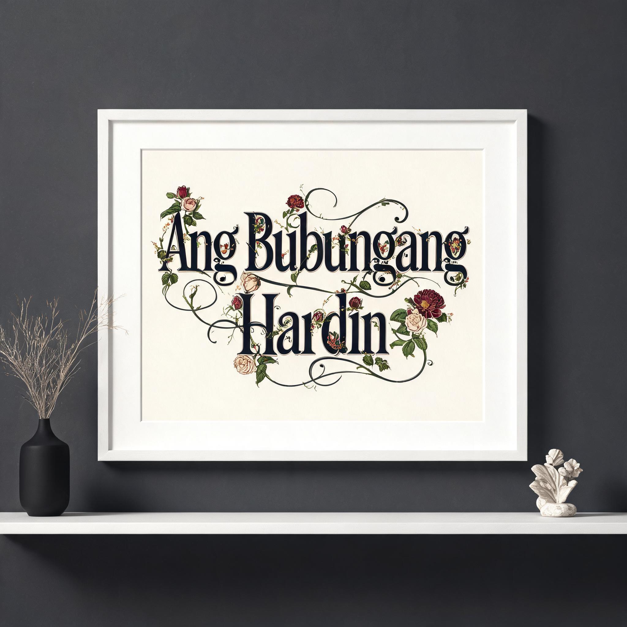 "Ang Bubungang Hardin" — Floral | AI Text Effect Generator