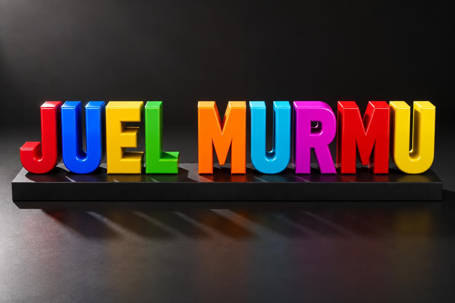 "JUEL MURMU" — 3d Bold | AI Text Effect Generator