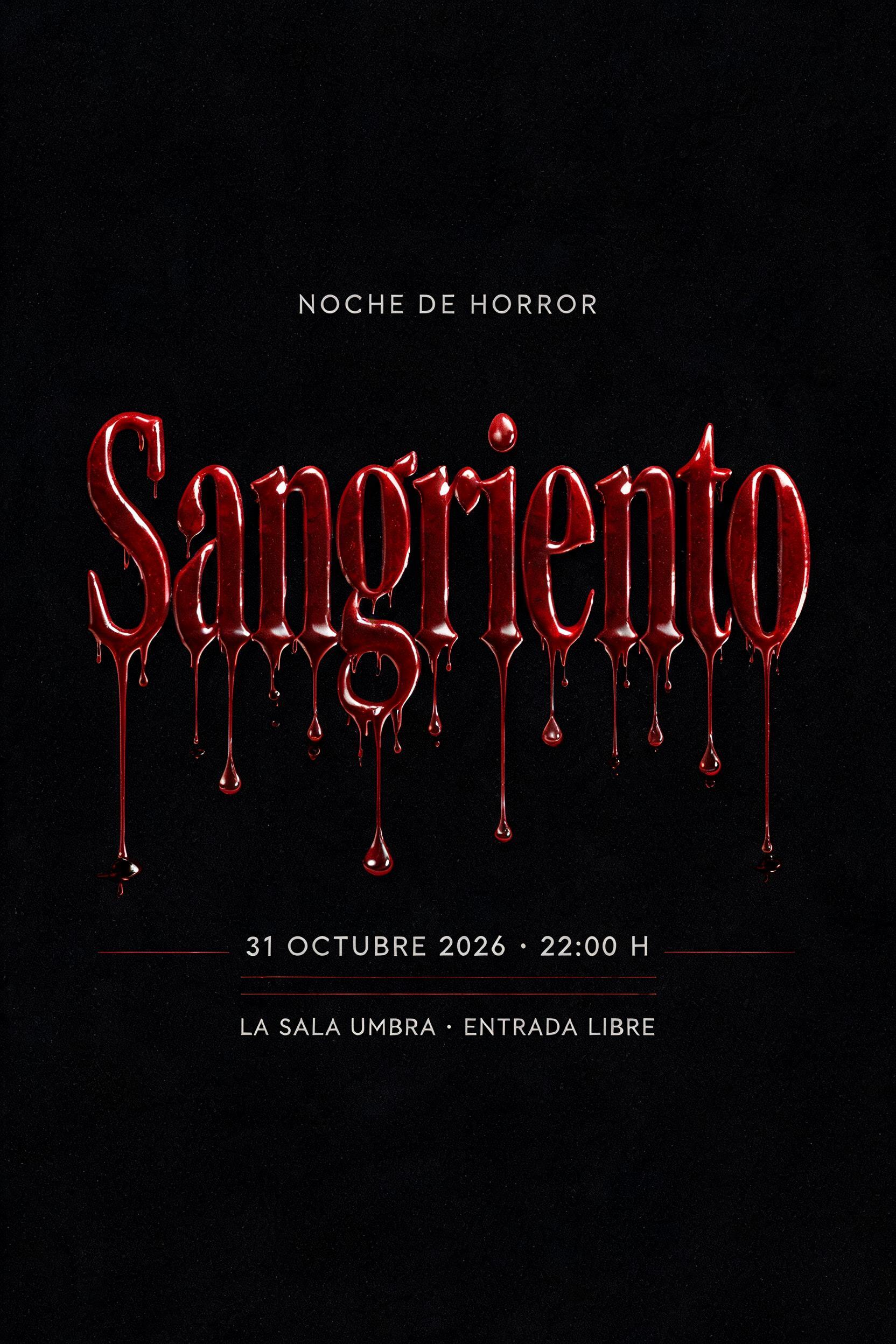 "Hazme letras de sangre que diga «Sangriento» para un póster" — Drip Font Blood | AI Text Effect Generator