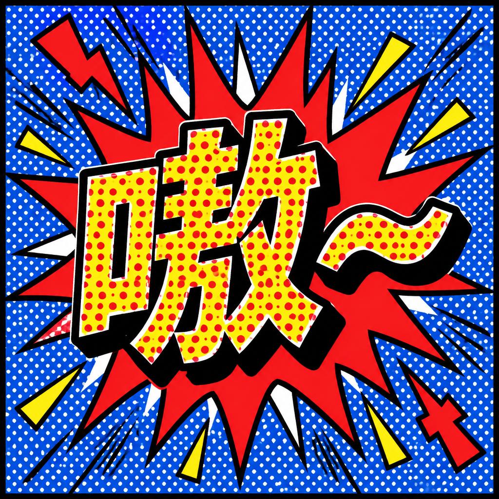 "嗷~" — Pop Art text effect