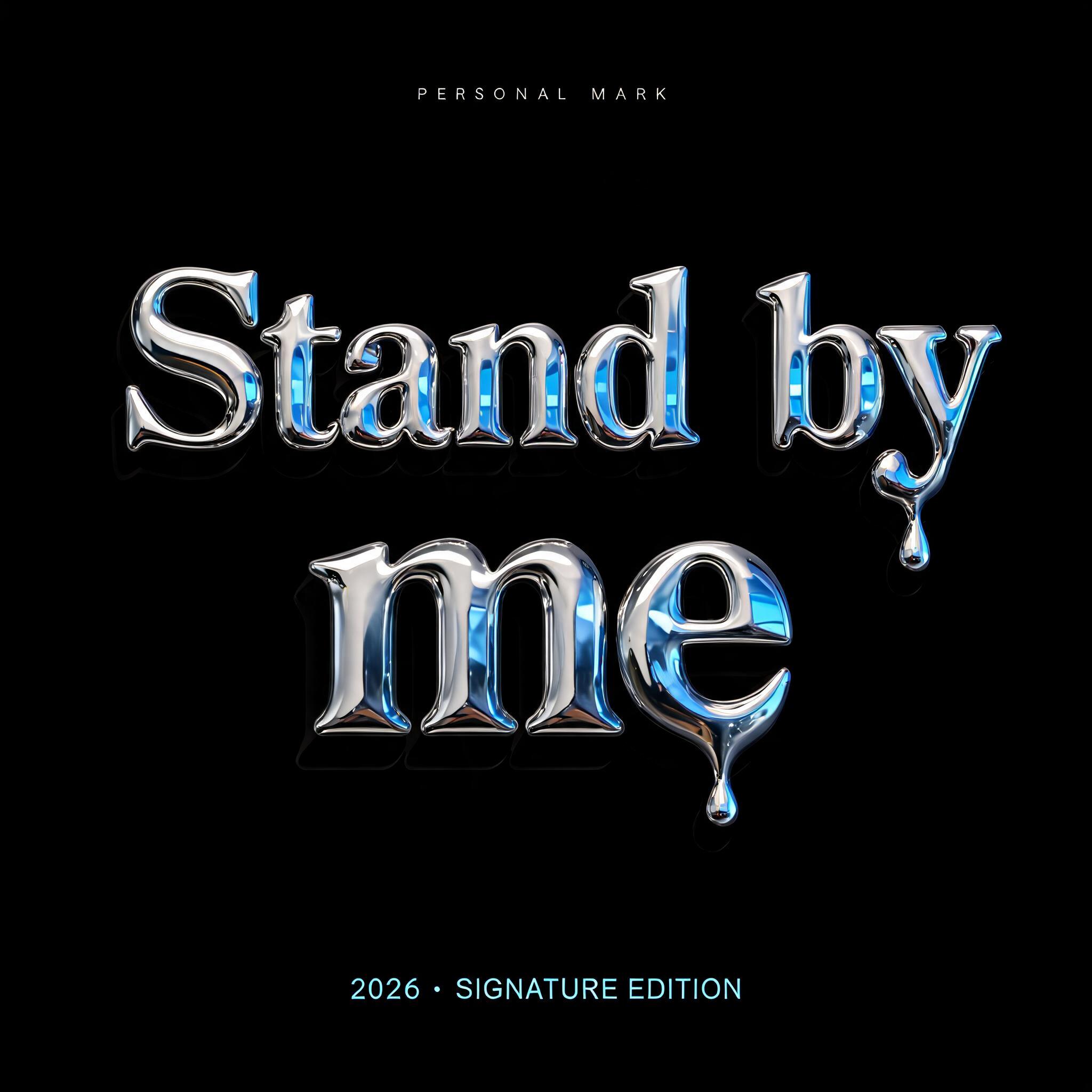 "Stand by me" — Chrome Metal 3d | AI Text Effect Generator