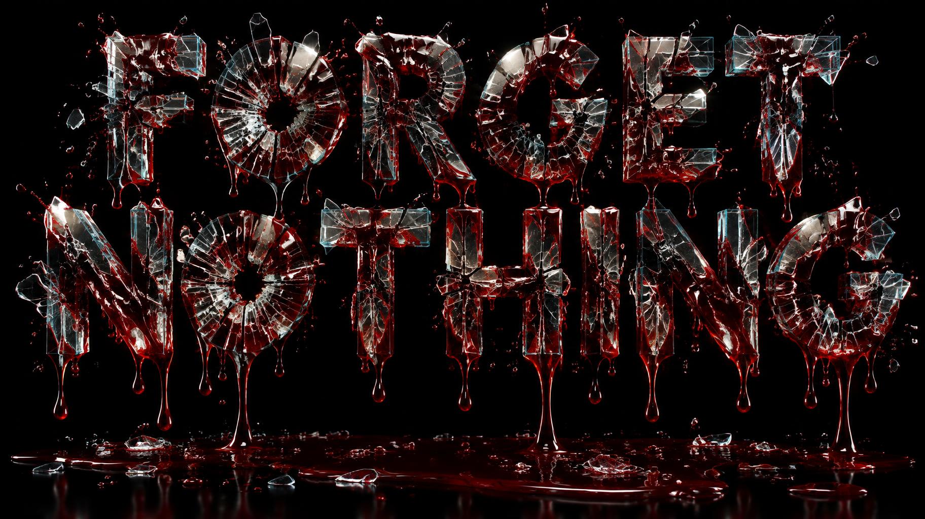 "FORGET NOTHING" — Drip Font Blood | AI Text Effect Generator