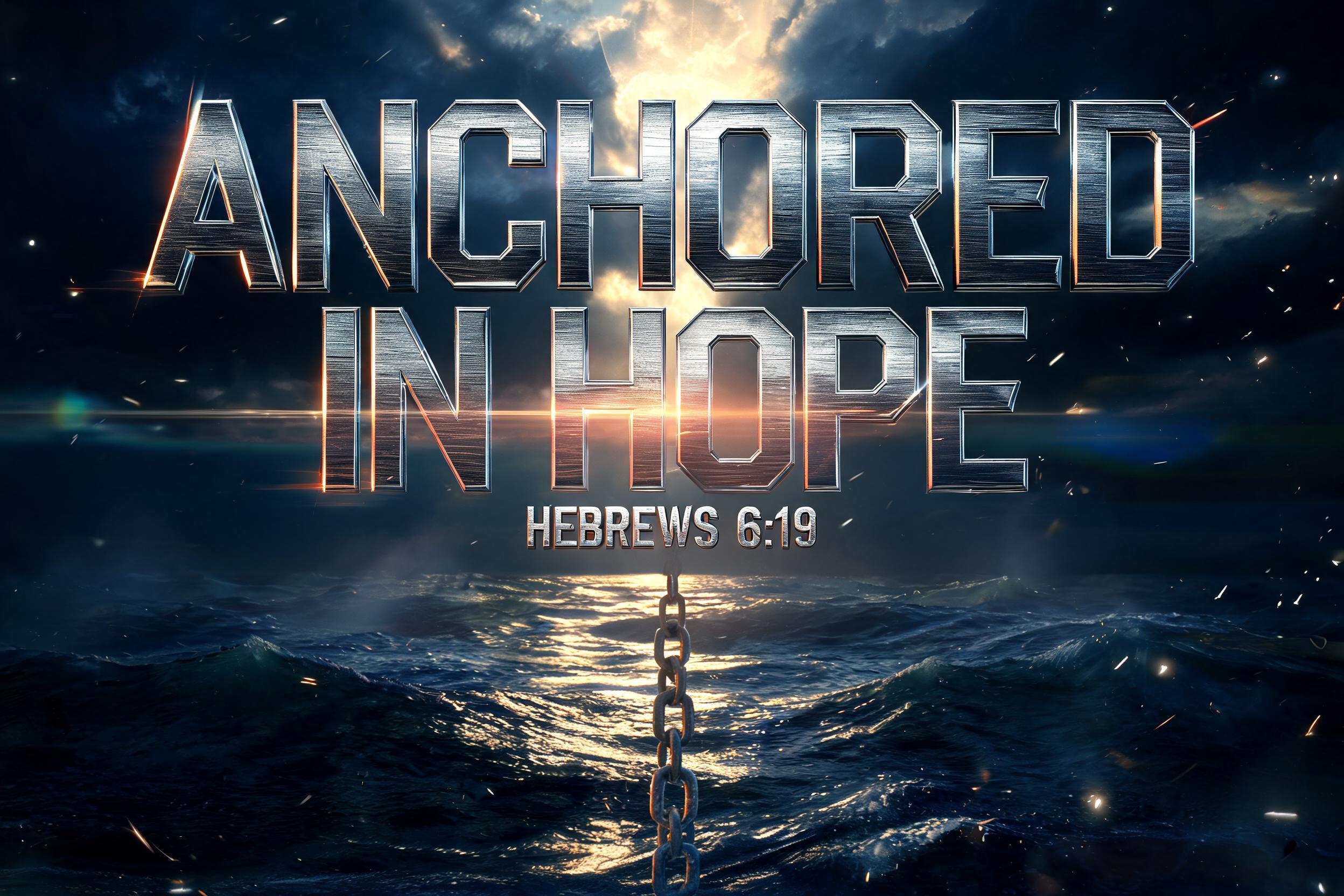 "ANCHORED IN HOPE 

HEBREWS 6:19" — Cinematic Action | AI Text Effect Generator