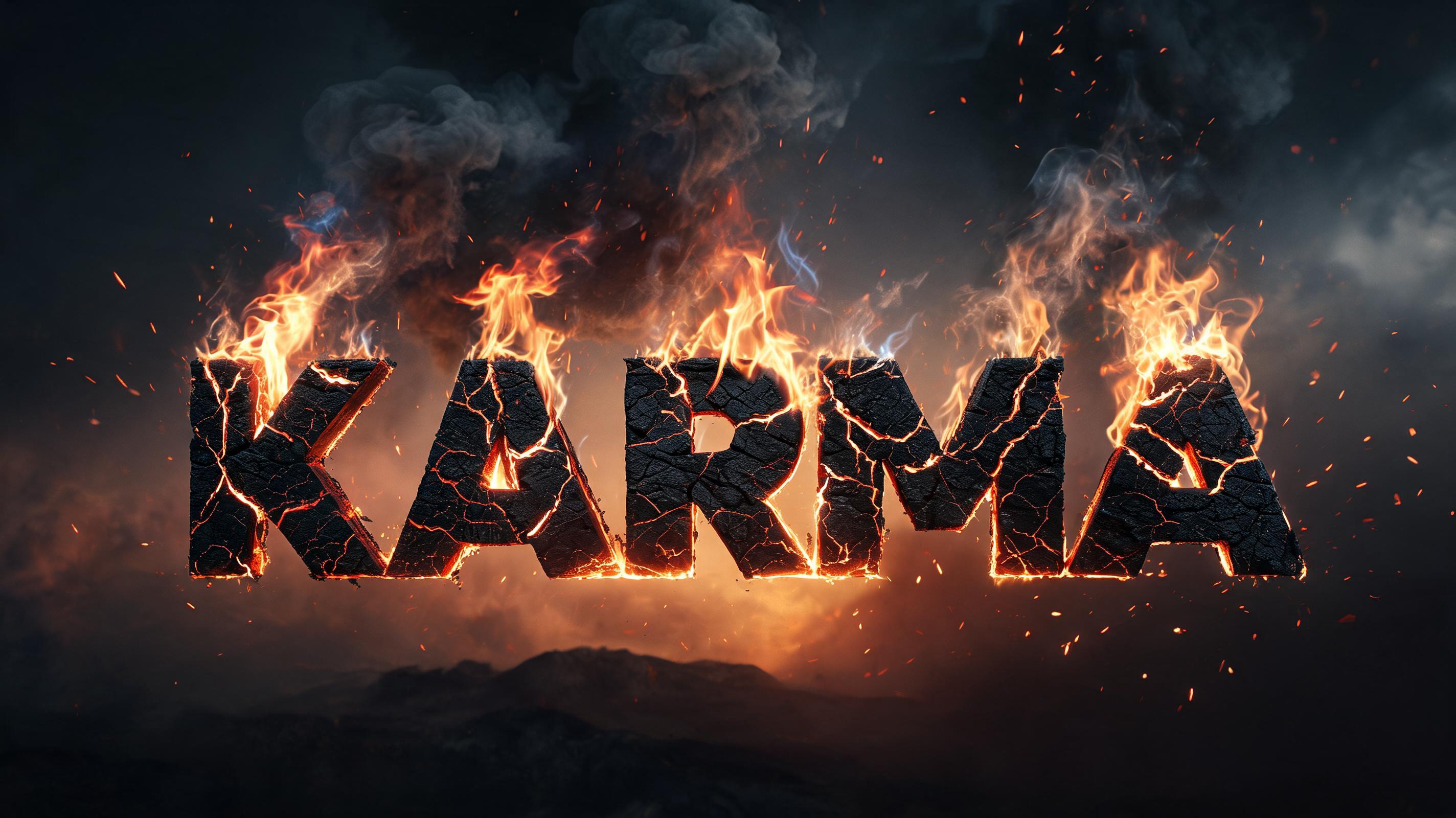 "KARMA" — Fire Smoke | AI Text Effect Generator