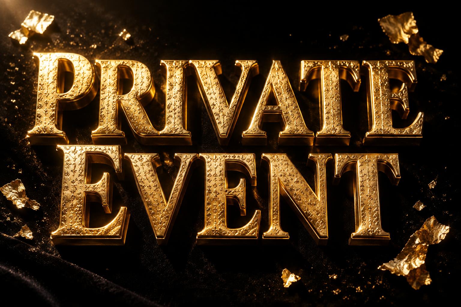 "PRIVATE EVENT" — Luxury Gold | AI Text Effect Generator