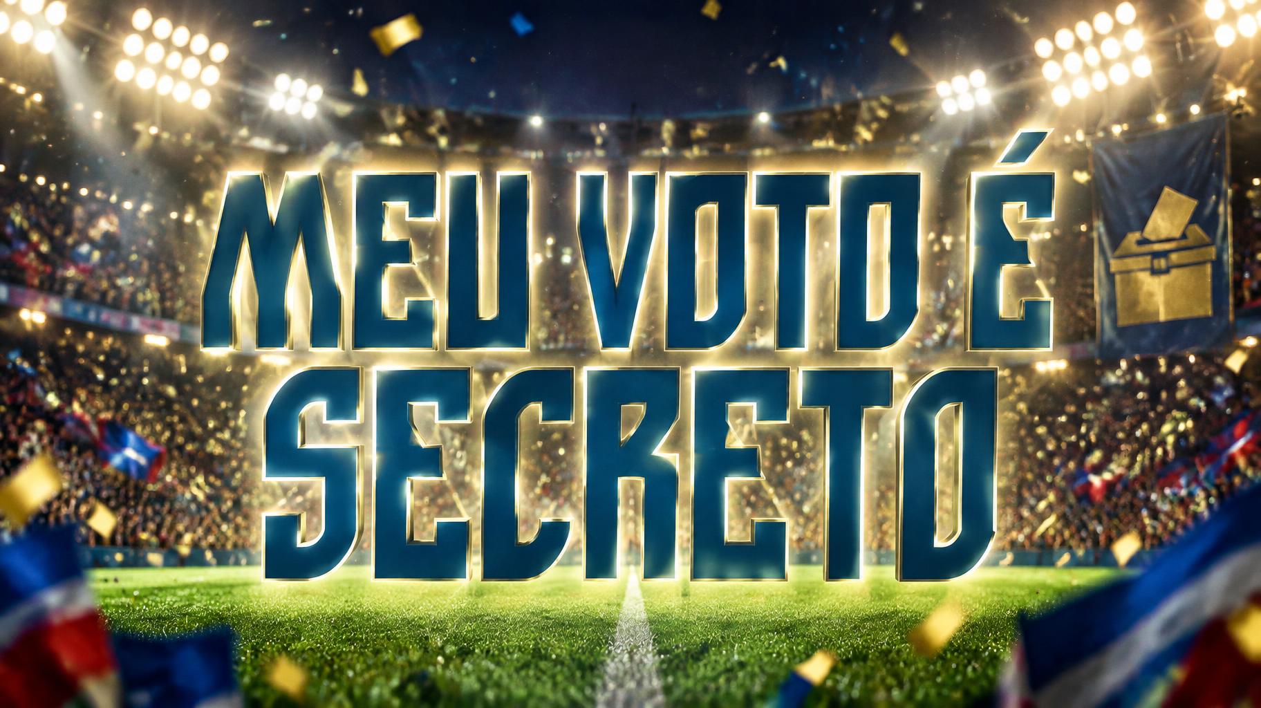 "MEU VOTO É SECRETO" — Sports Football | AI Text Effect Generator