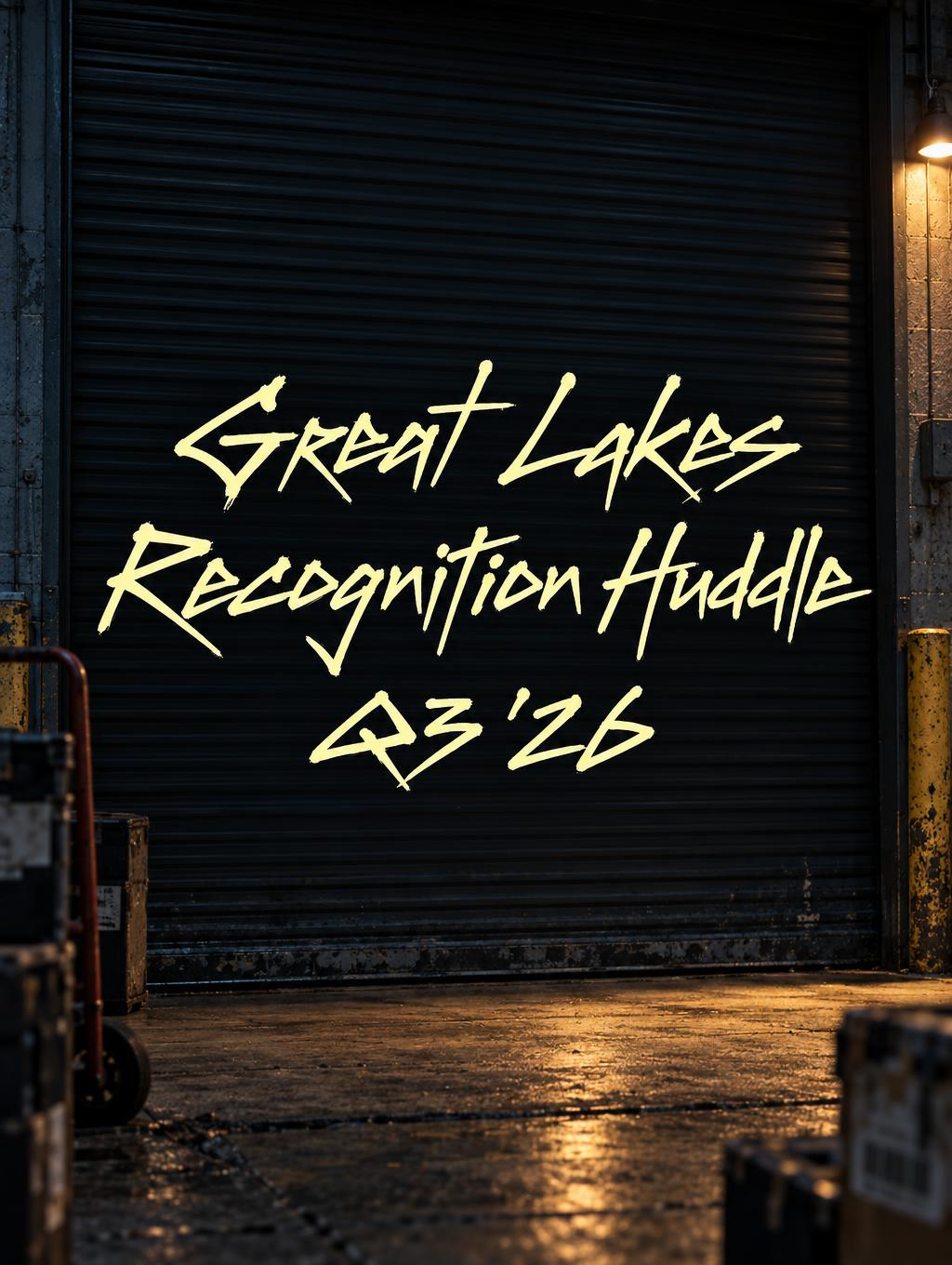 "Great Lakes Recognition Huddle Q3 '26" —  text effect