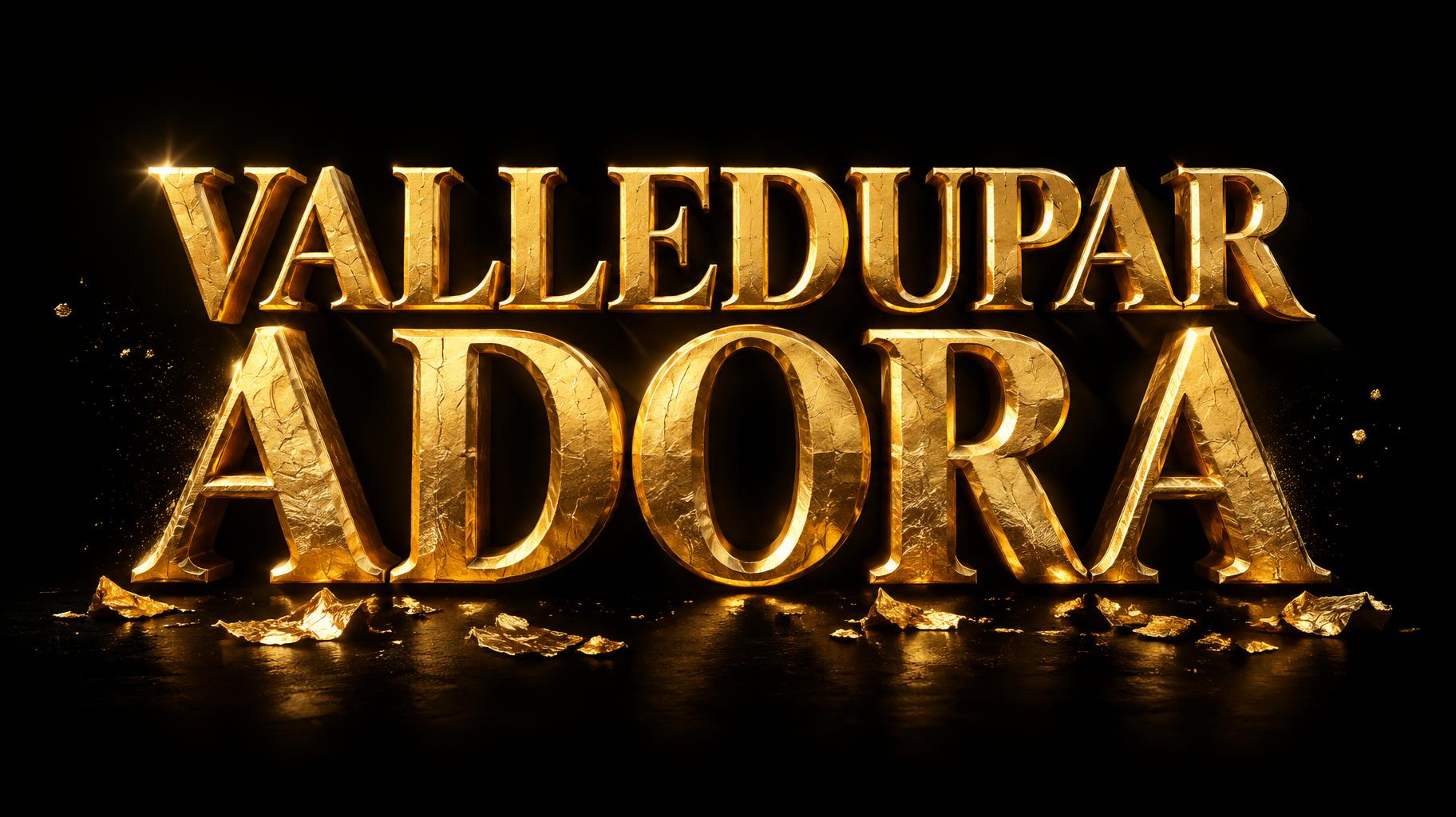 "VALLEDUPAR ADORA" — Luxury Gold | AI Text Effect Generator