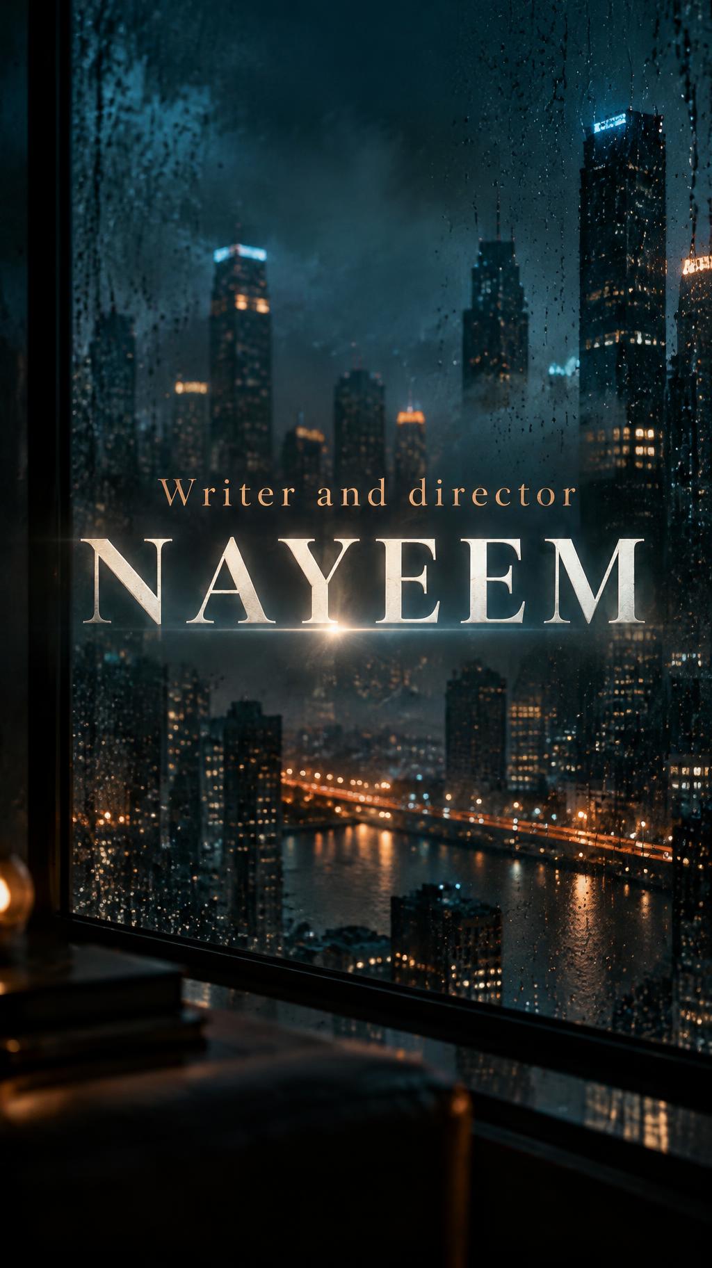 "Writer and director 
NAYEEM" — Cinematic Netflix | AI Text Effect Generator
