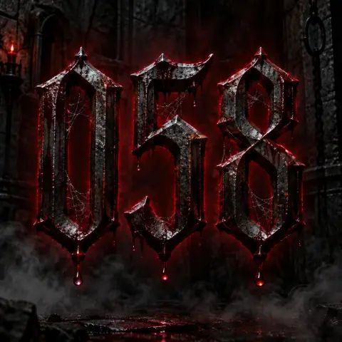 "058" — Gothic Dark text effect