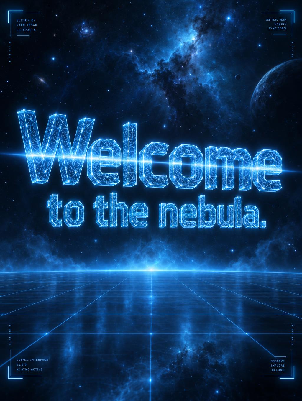 "Welcome to the nebula.
" — Futuristic | AI Text Effect Generator