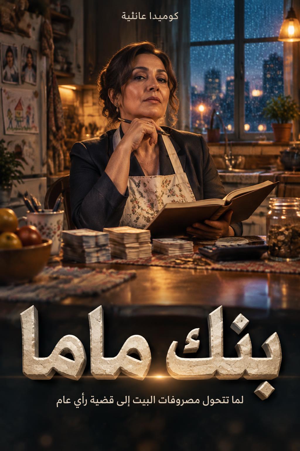 "بنك ماما
لما تتحول مصروفات البيت إلى قضية رأي عام
كوميديا عائلية" — Cinematic Netflix | AI Text Effect Generator