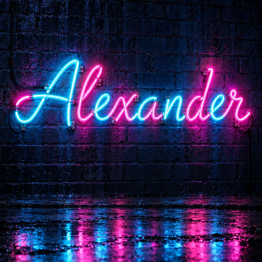 "Alexander 
" — Neon Glow | AI Text Effect Generator