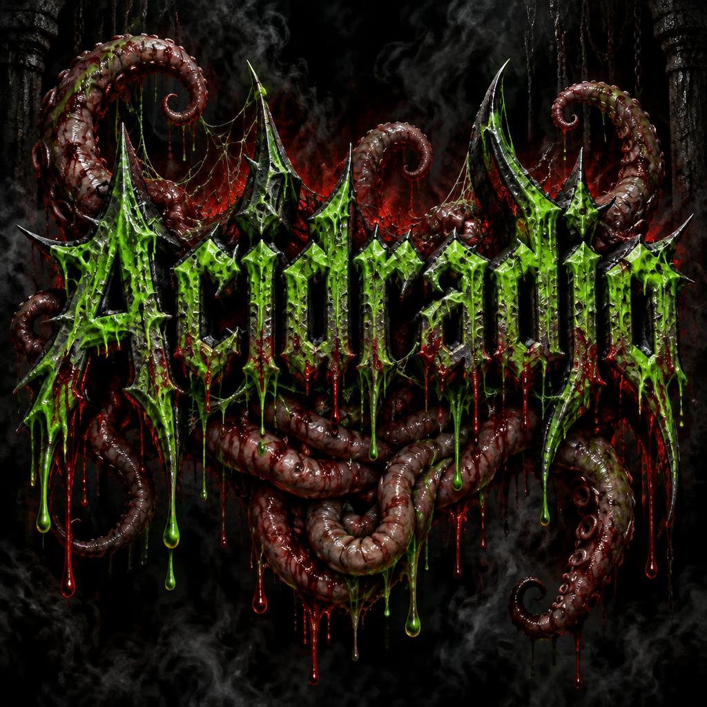 "Acidradio" — Gothic Dark text effect