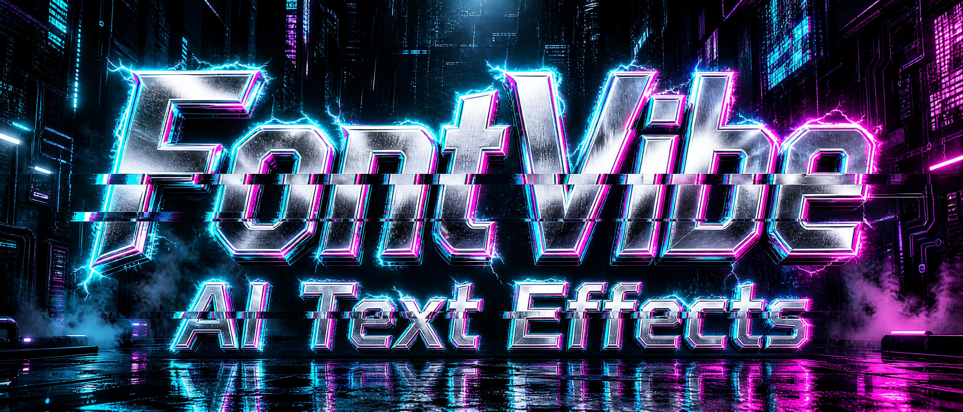 "FontVibe 
AI Text Effects" — Cyberpunk | AI Text Effect Generator