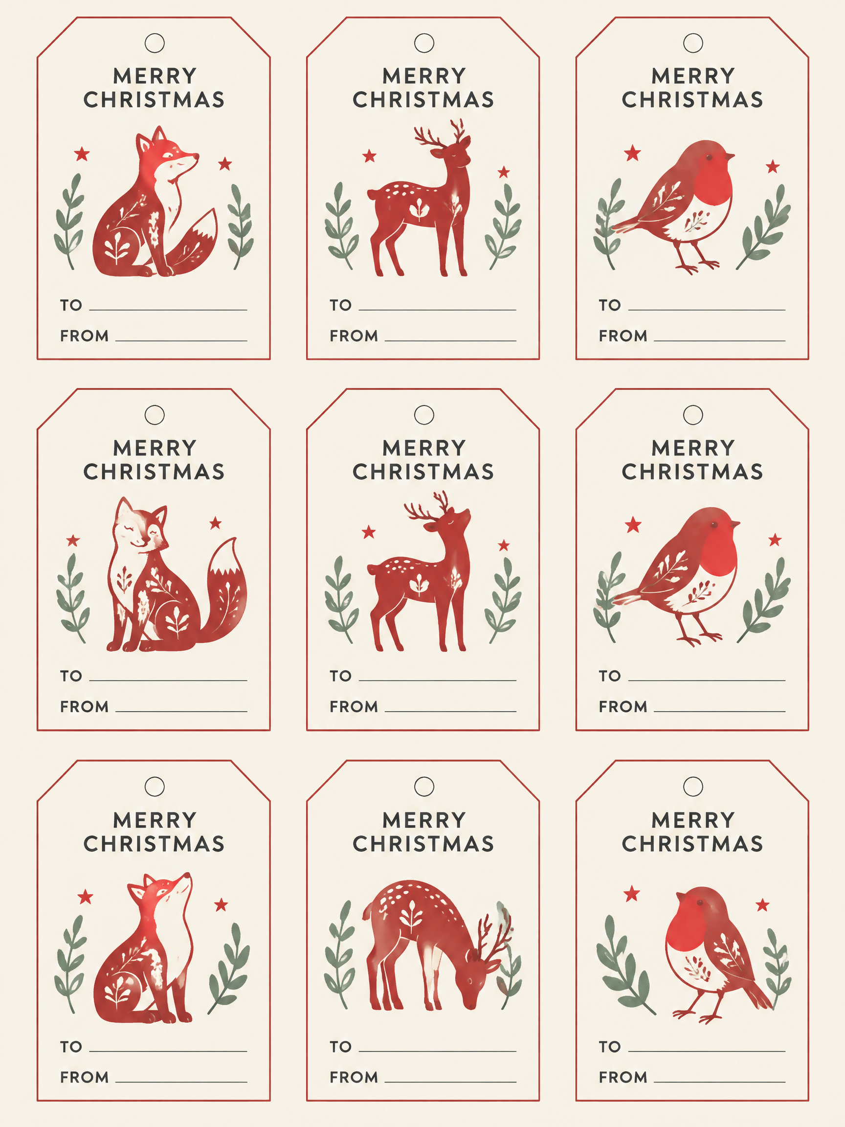 "MERRY CHRISTMAS
TO
FROM" — Nordic Folk Print | AI Text Effect Generator