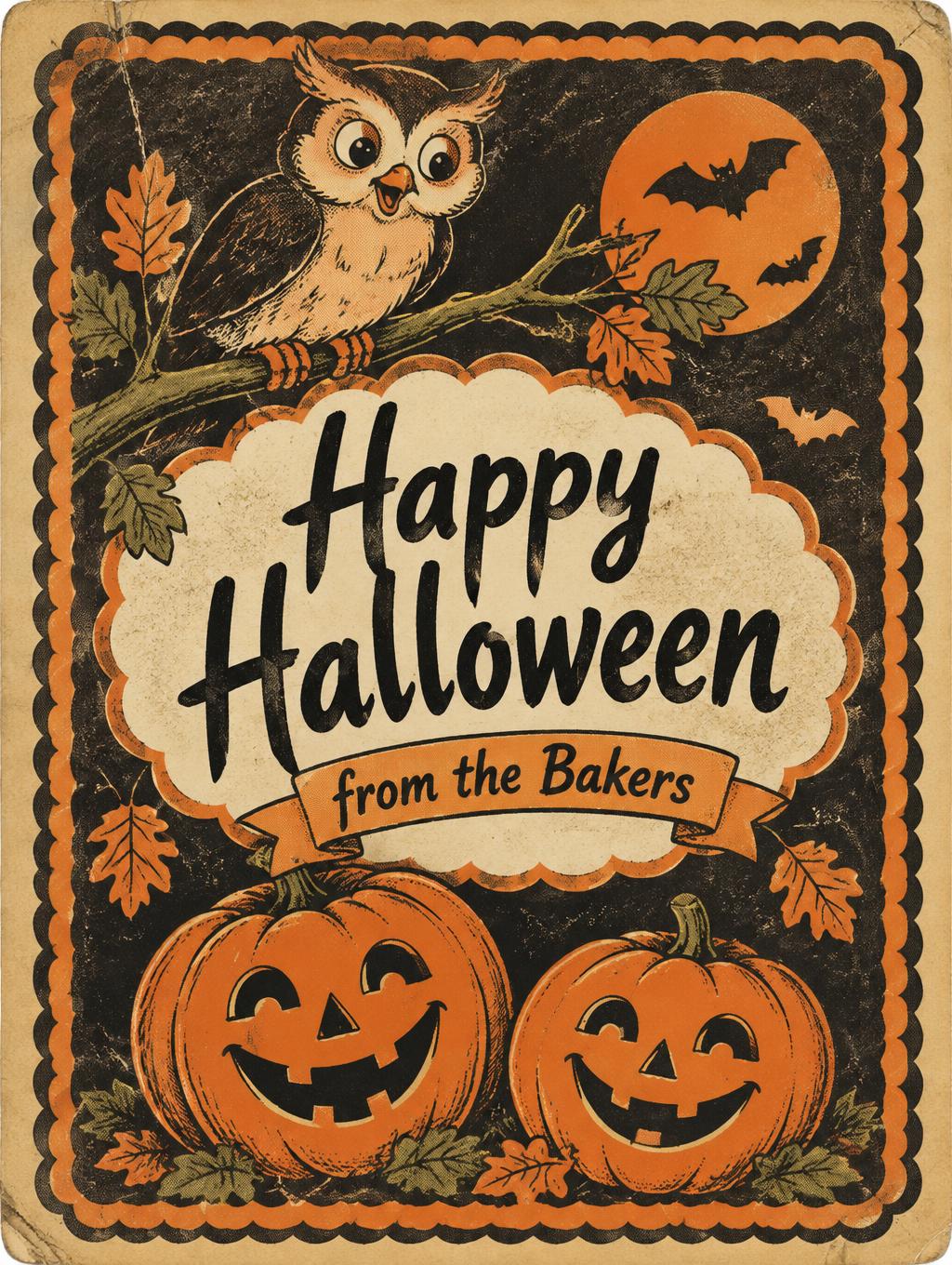 Happy Halloween
from the Bakers — Halloween vintage