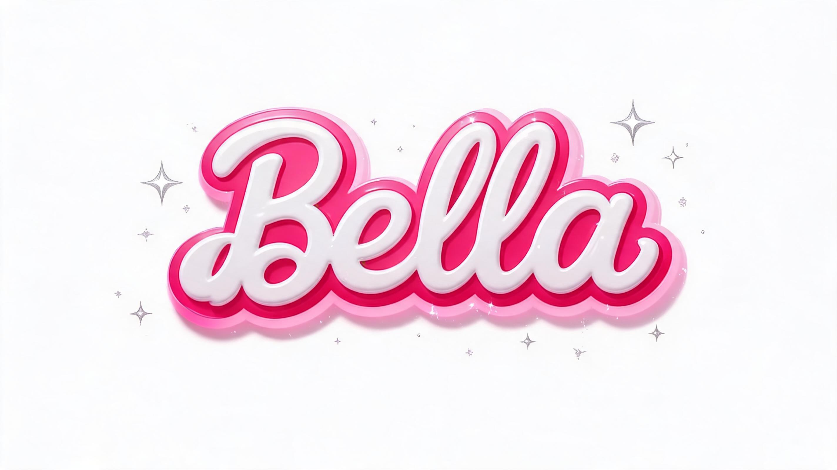 "Bella" — Barbie | AI Text Effect Generator