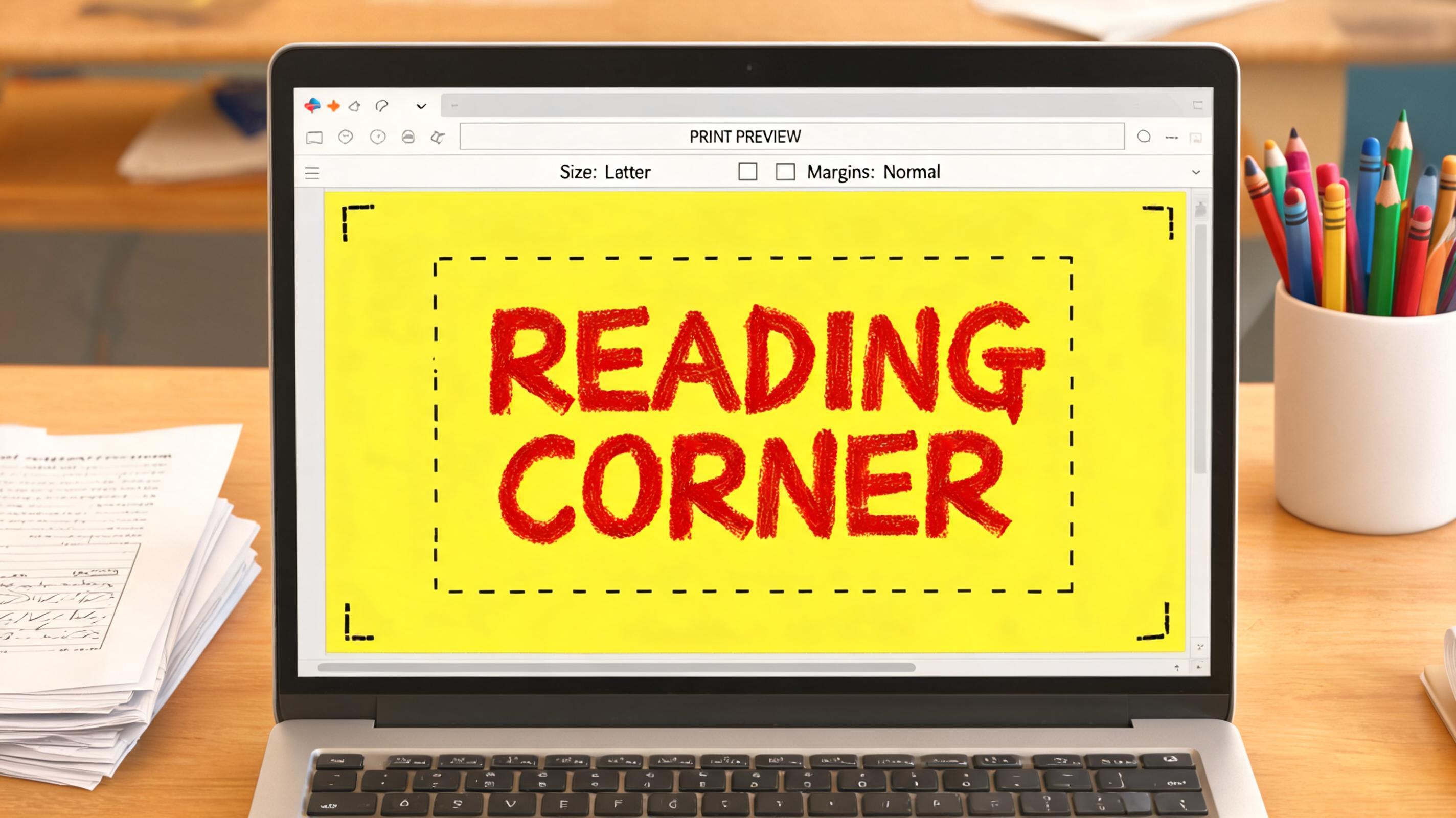 "READING CORNER" — Teachers Day | AI Text Effect Generator