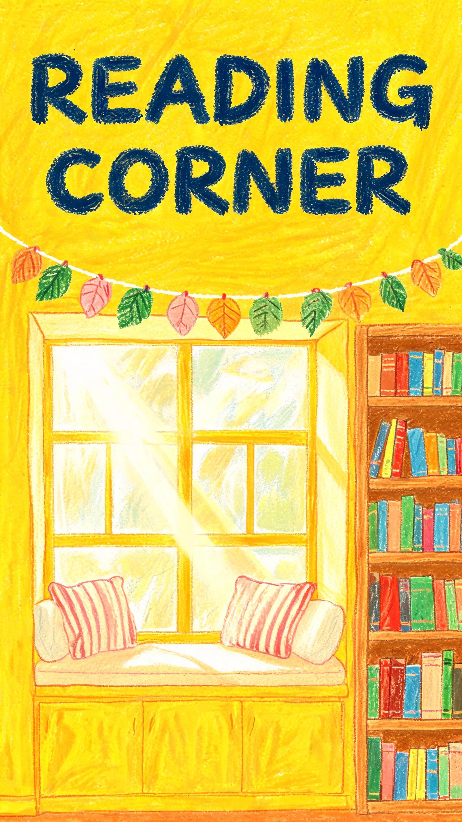"READING CORNER" — Teachers Day text effect