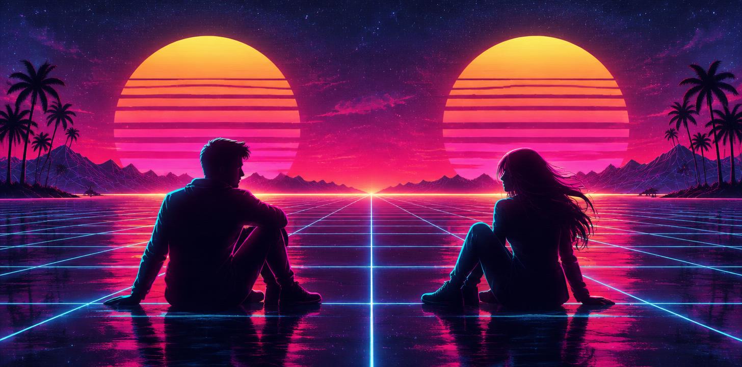 "" — Synthwave | AI Text Effect Generator
