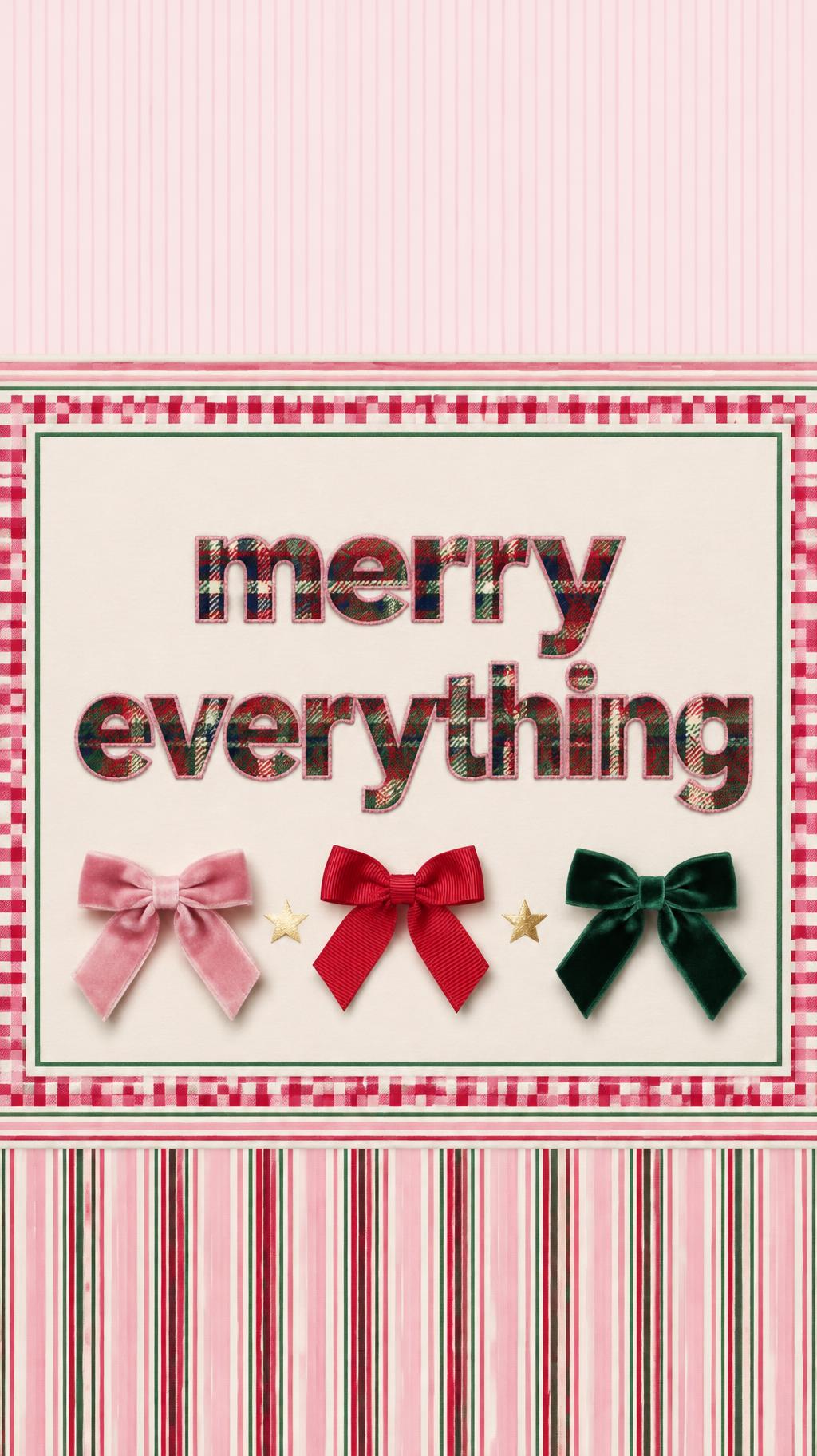 "merry everything" — Preppy Christmas | AI Text Effect Generator