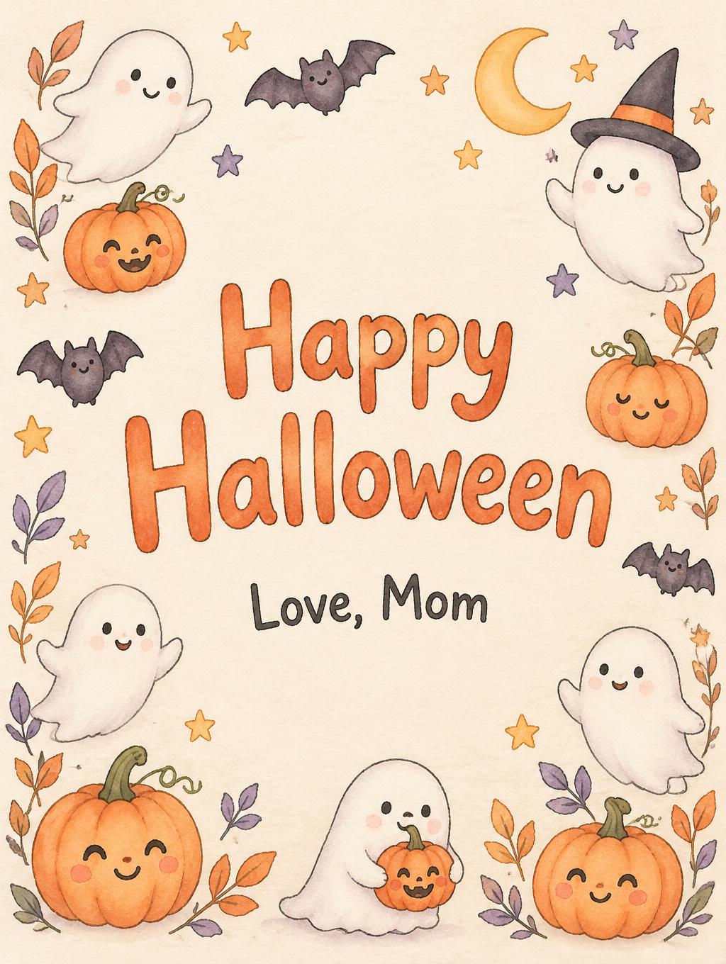 Happy Halloween
Love, Mom — Cute Halloween