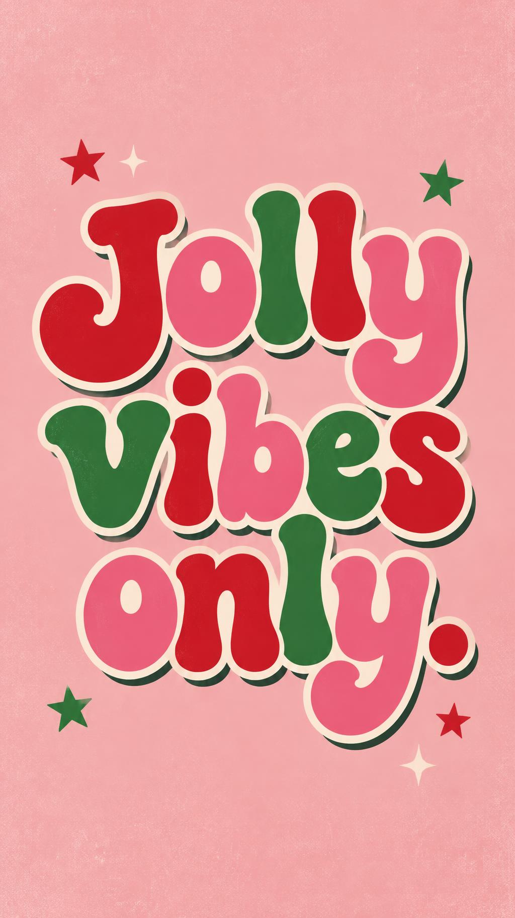 "Jolly vibes only." — Groovy Holiday Print | AI Text Effect Generator